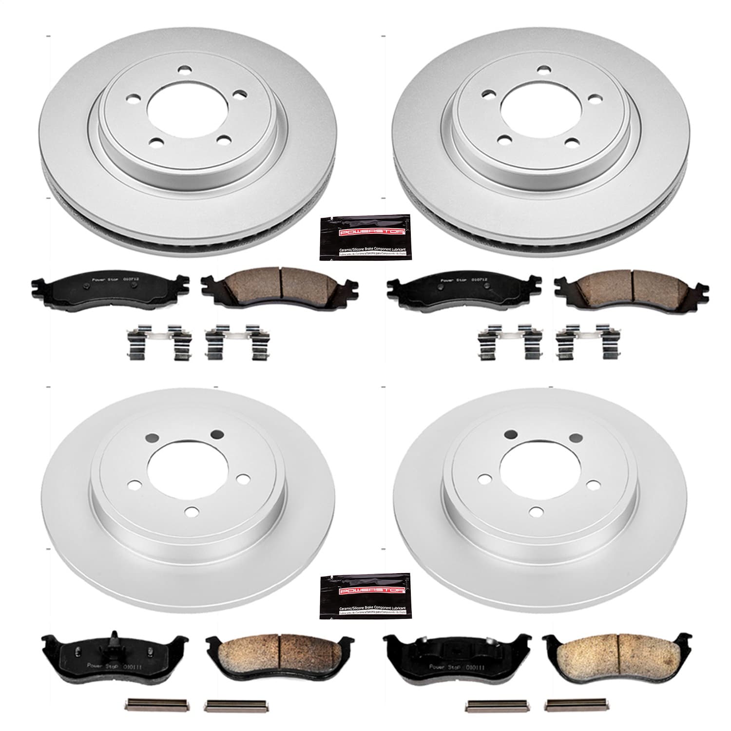 Power Stop - CRK2721 - Front and Rear - Disc Brake Pad and Rotor Kit image 1