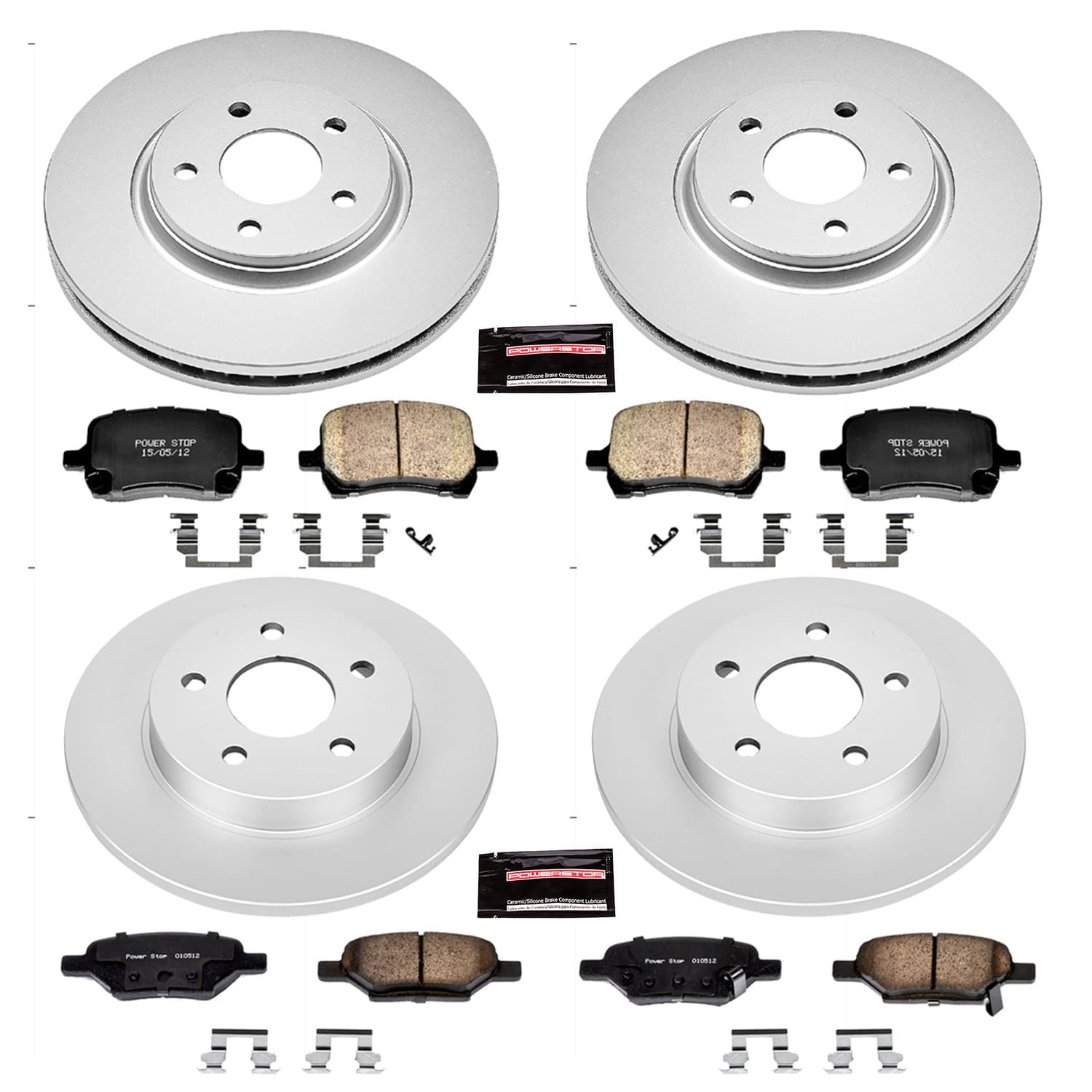 Power Stop - CRK2731 - Front and Rear - Disc Brake Pad and Rotor Kit image 1