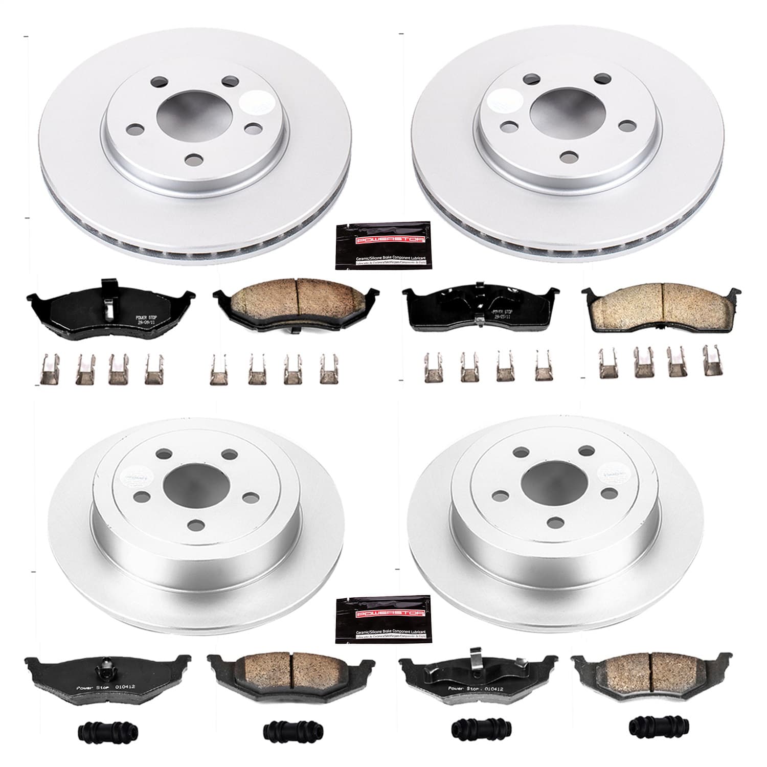 Power Stop - CRK2734 - Front and Rear - Disc Brake Pad and Rotor Kit image 1