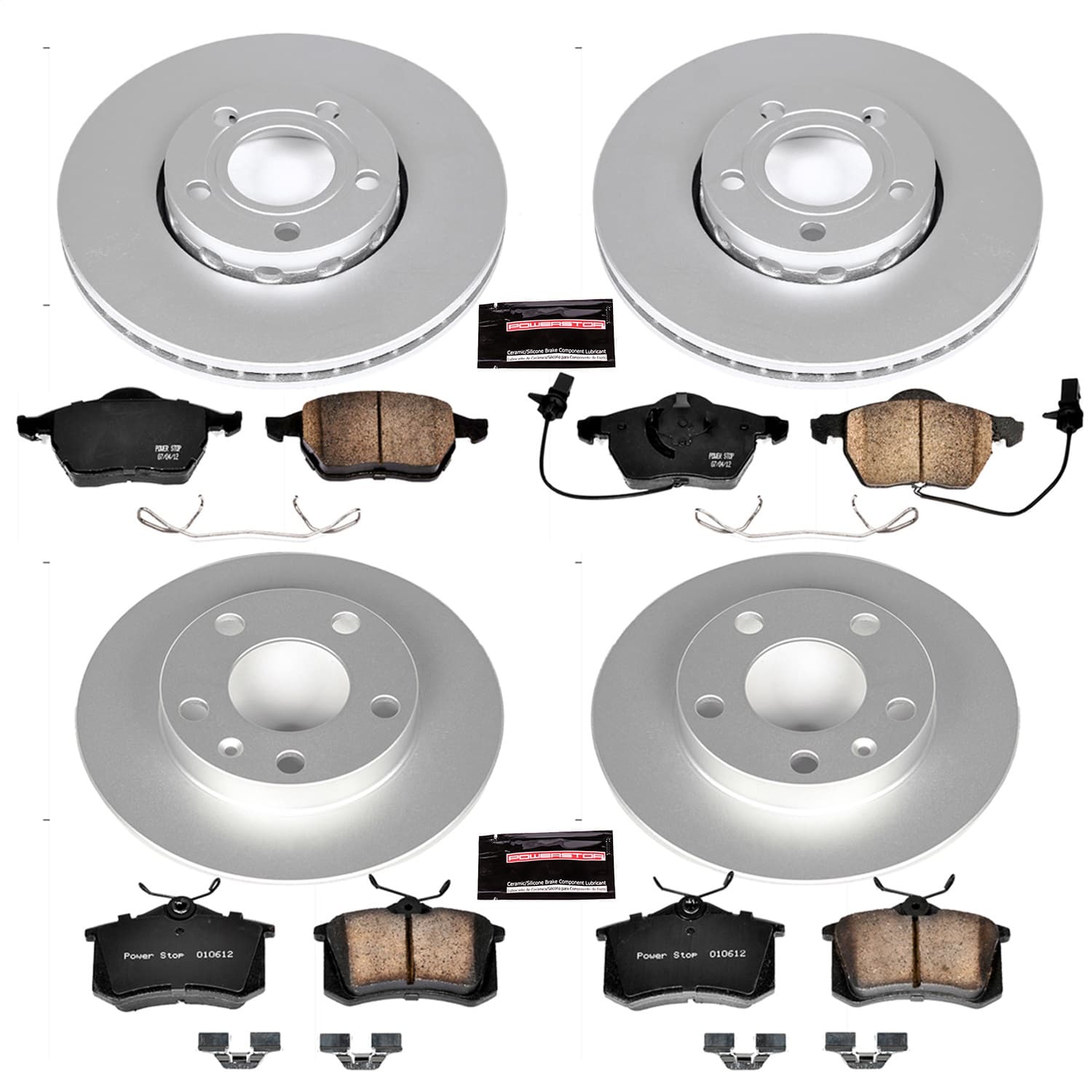 Power Stop - CRK2741 - Front and Rear - Disc Brake Pad and Rotor Kit image 1