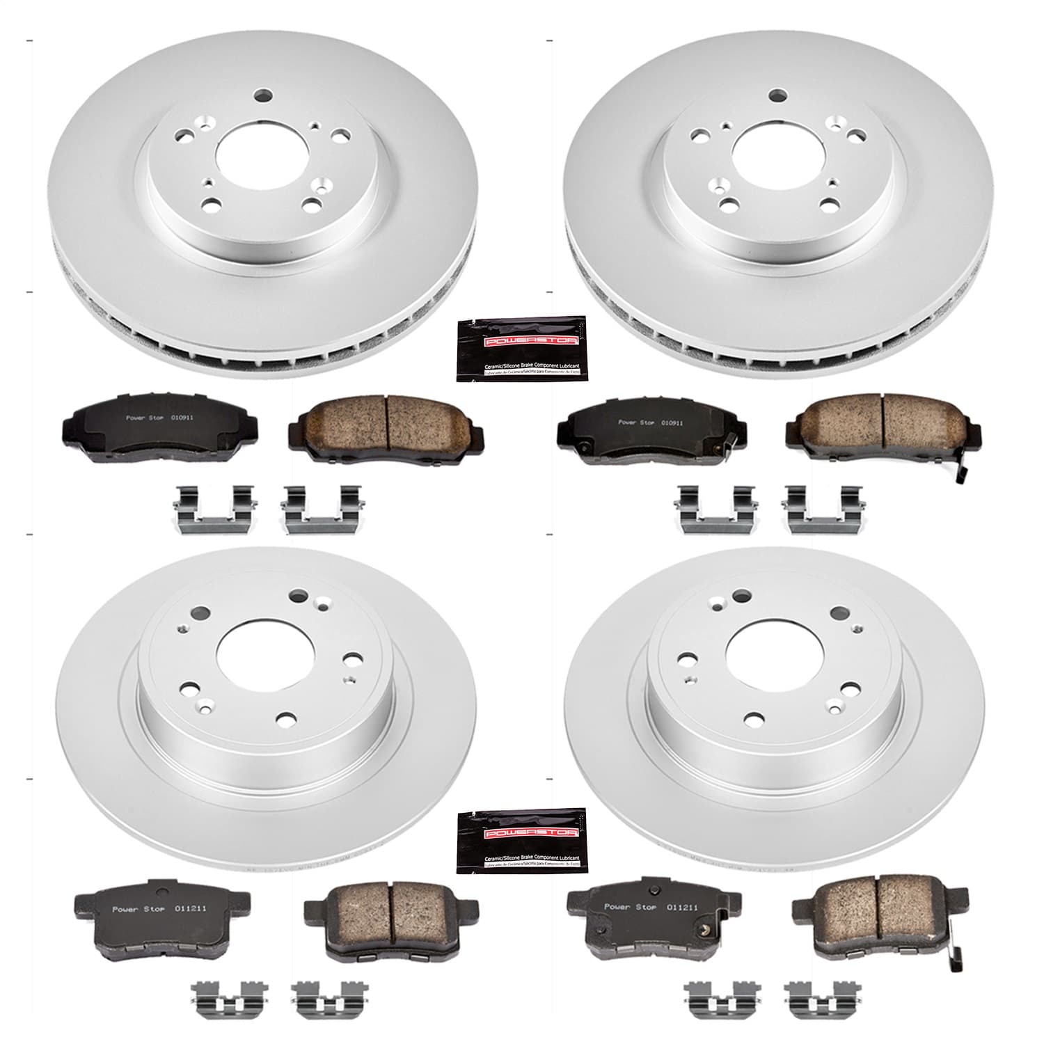 Power Stop - CRK2742 - Front and Rear - Disc Brake Pad and Rotor Kit image 1