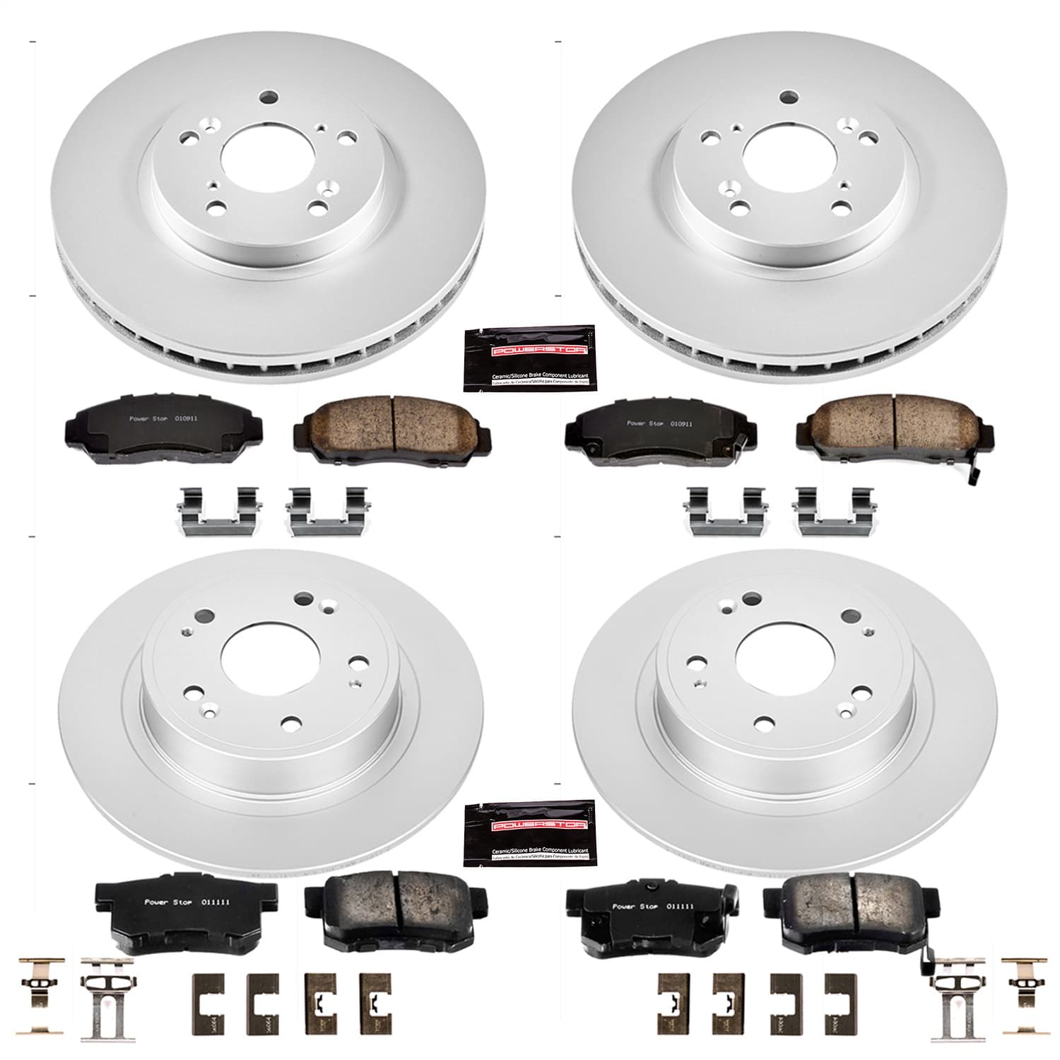 Power Stop - CRK2743 - Front and Rear - Disc Brake Pad and Rotor Kit image 1