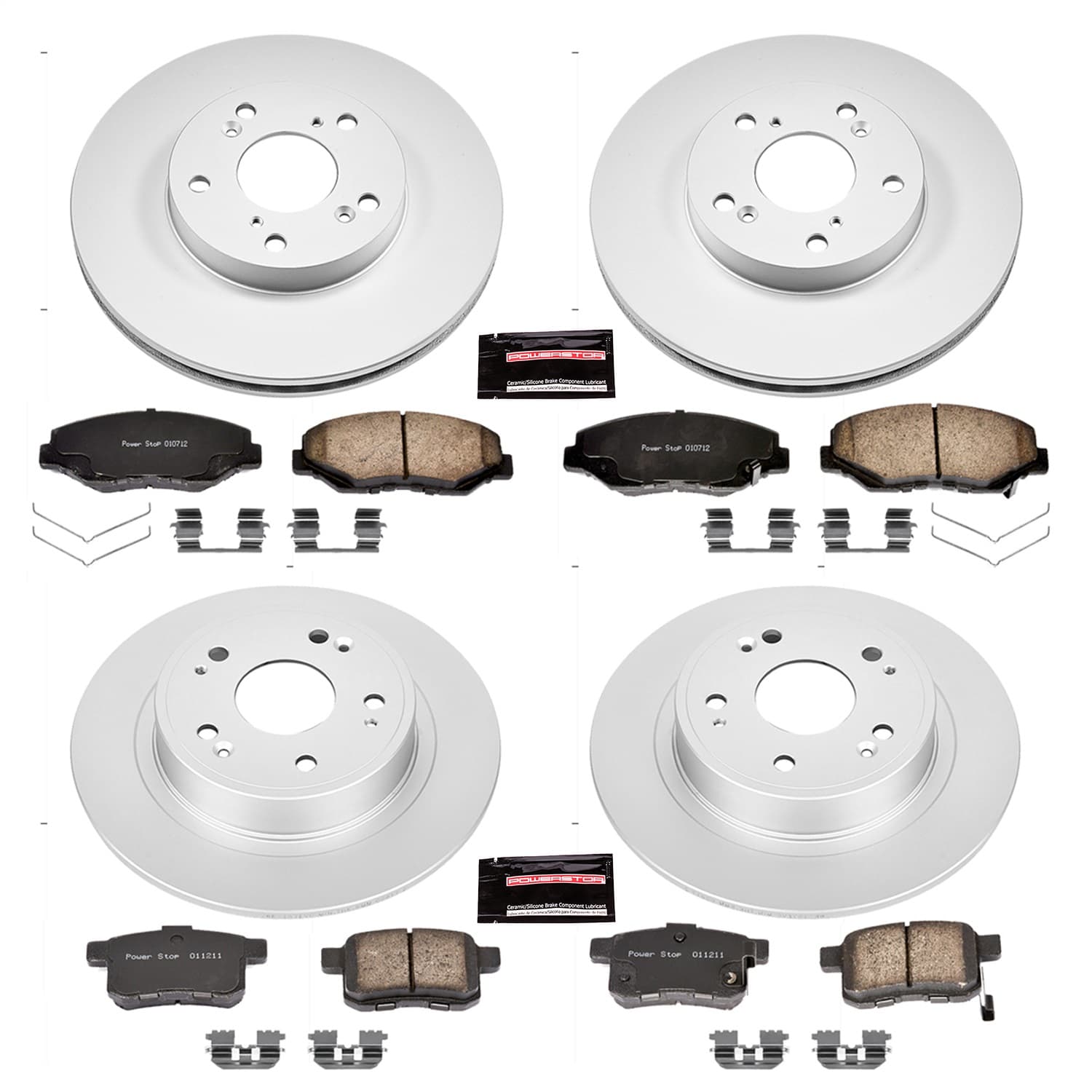 Power Stop - CRK2744 - Front and Rear - Disc Brake Pad and Rotor Kit image 1