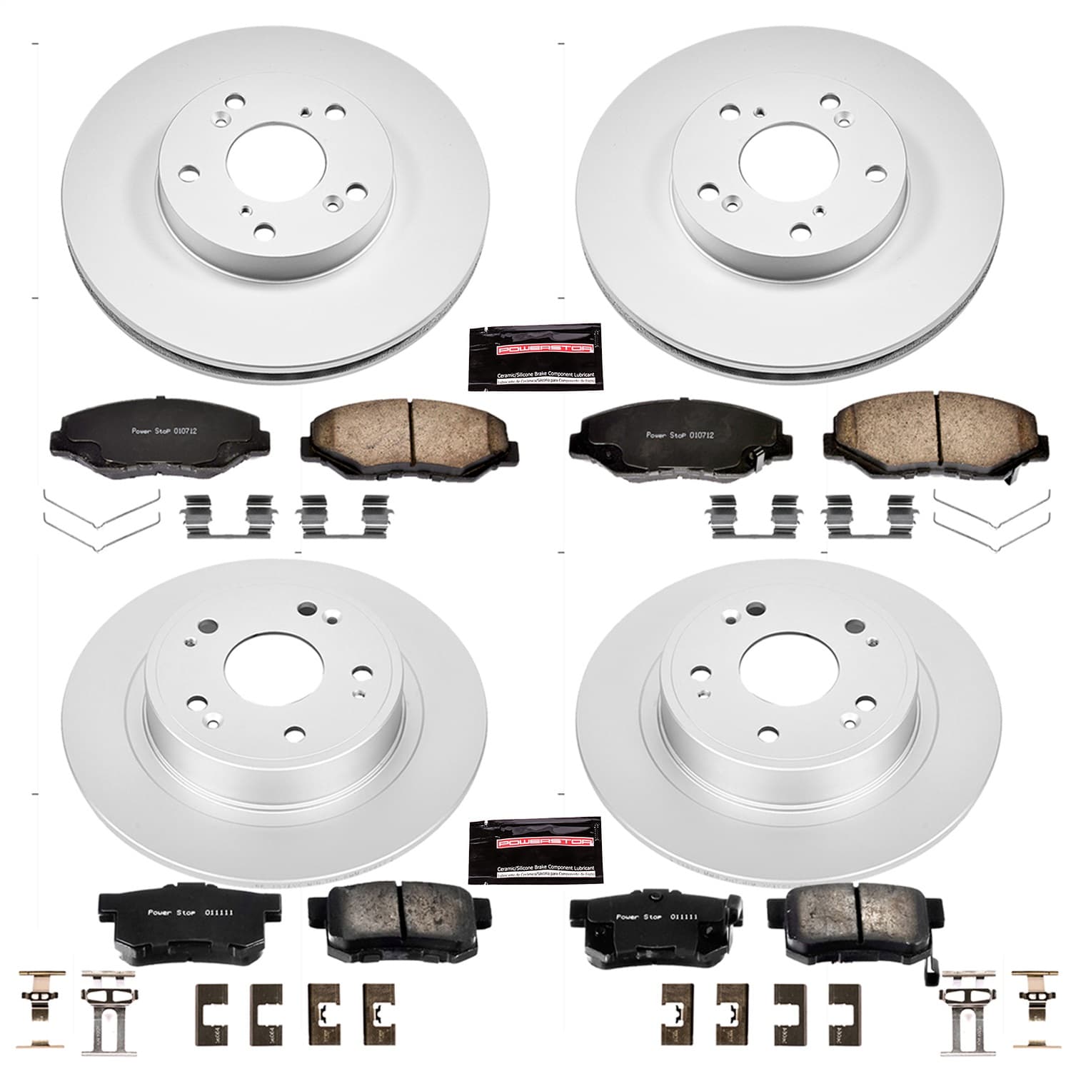 Power Stop - CRK2745 - Front and Rear - Disc Brake Pad and Rotor Kit image 1