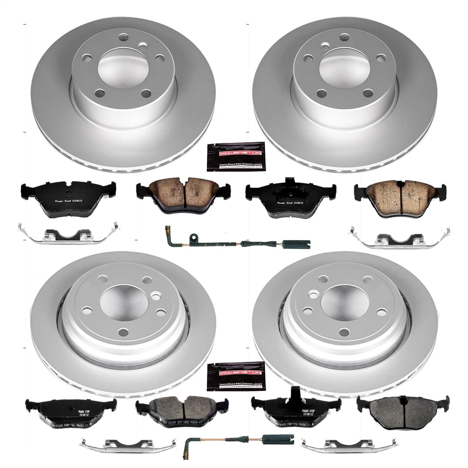 Power Stop - CRK2746 - Front and Rear - Disc Brake Pad and Rotor Kit image 1