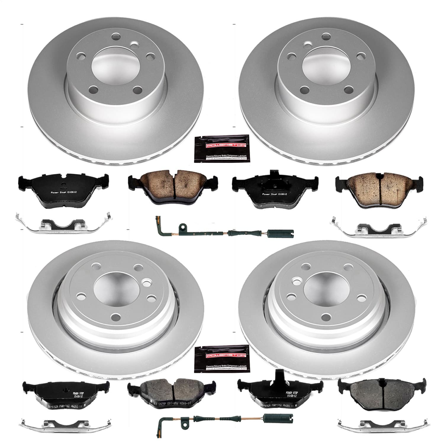 Power Stop - CRK2747 - Front and Rear - Disc Brake Pad and Rotor Kit image 1