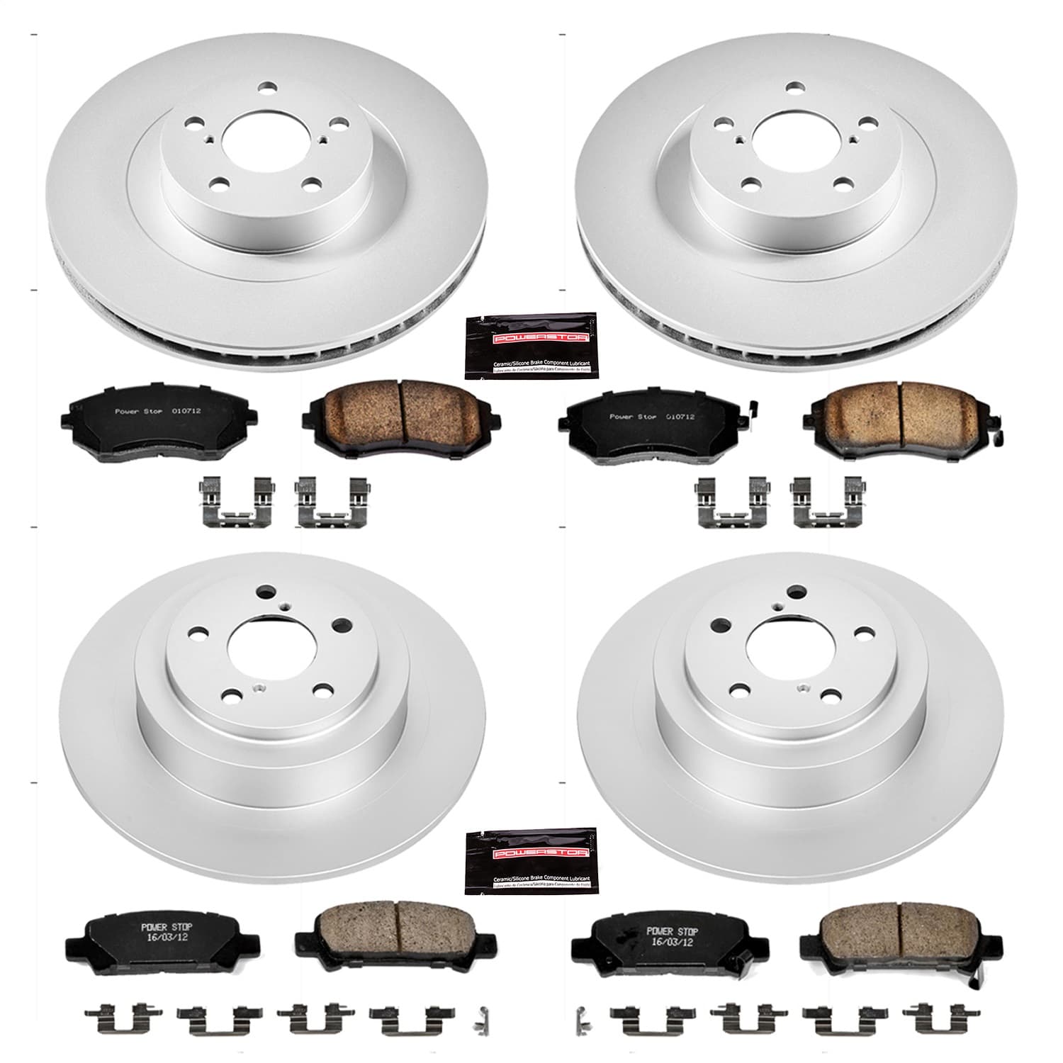 Power Stop - CRK2751 - Front and Rear - Disc Brake Pad and Rotor Kit image 1