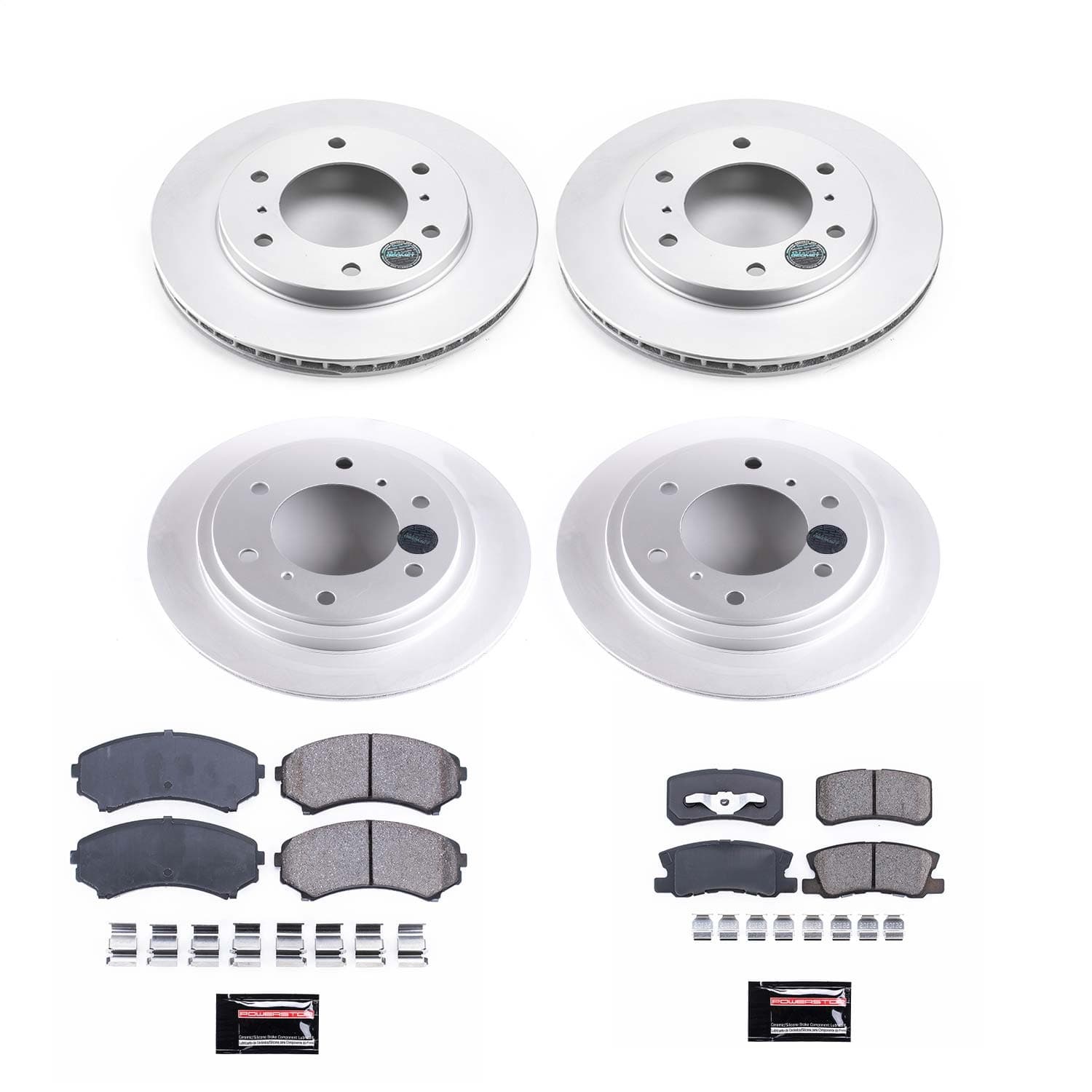 Power Stop - CRK2755 - Front and Rear - Disc Brake Pad and Rotor Kit image 1