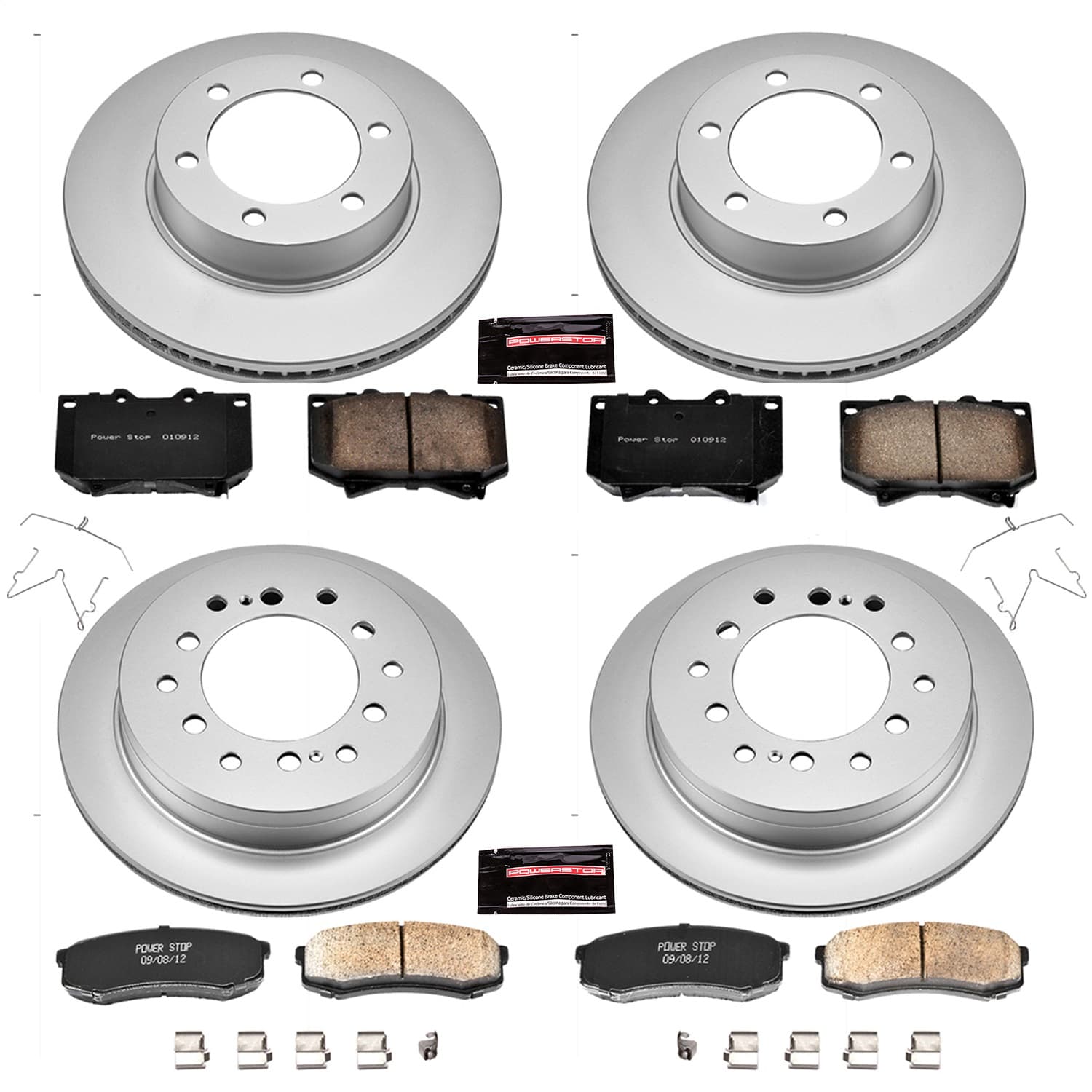 Power Stop - CRK2756 - Front and Rear - Disc Brake Pad and Rotor Kit image 1