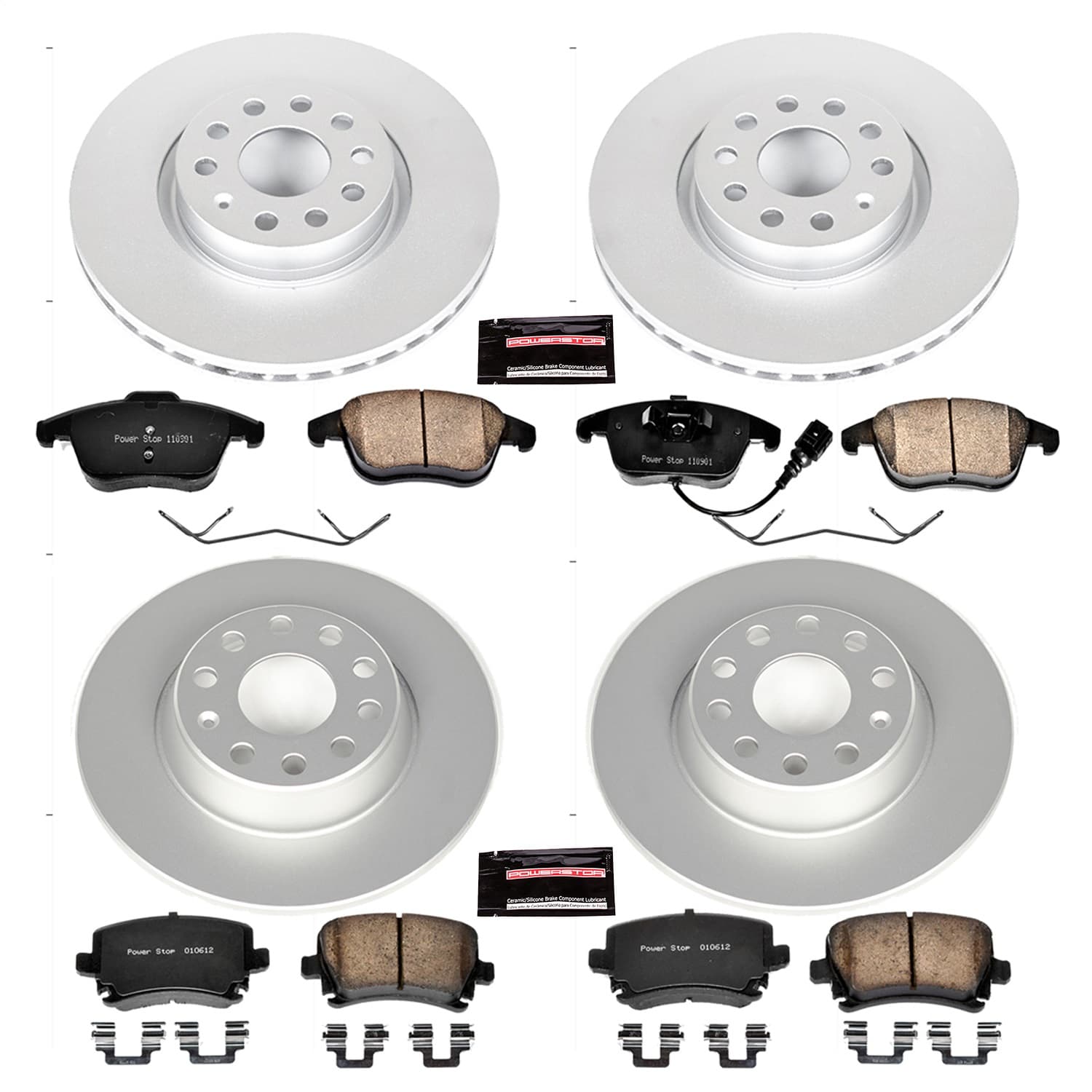 Power Stop - CRK2757 - Front and Rear - Disc Brake Pad and Rotor Kit image 1