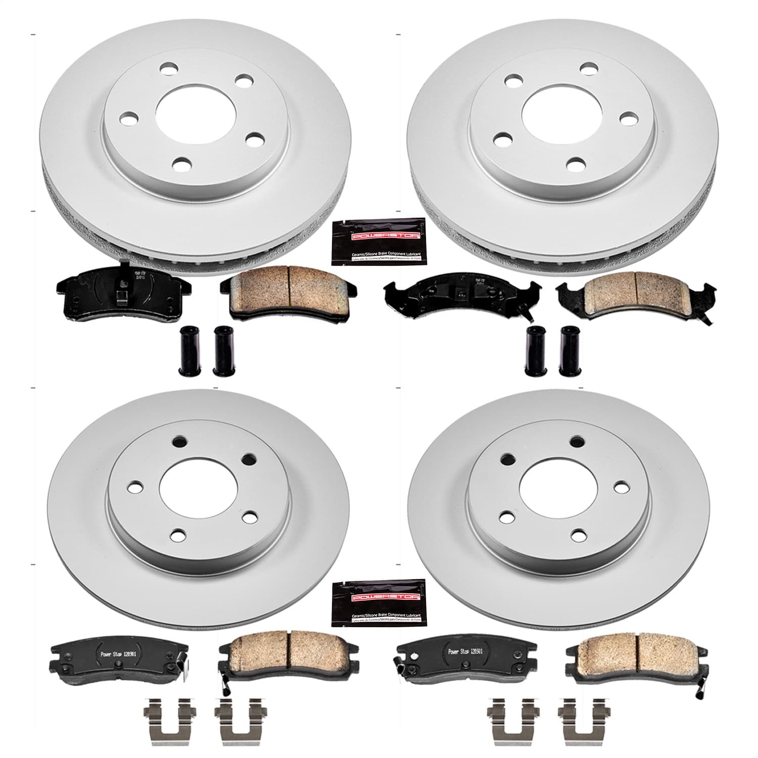 Power Stop - CRK2760 - Front and Rear - Disc Brake Pad and Rotor Kit image 1