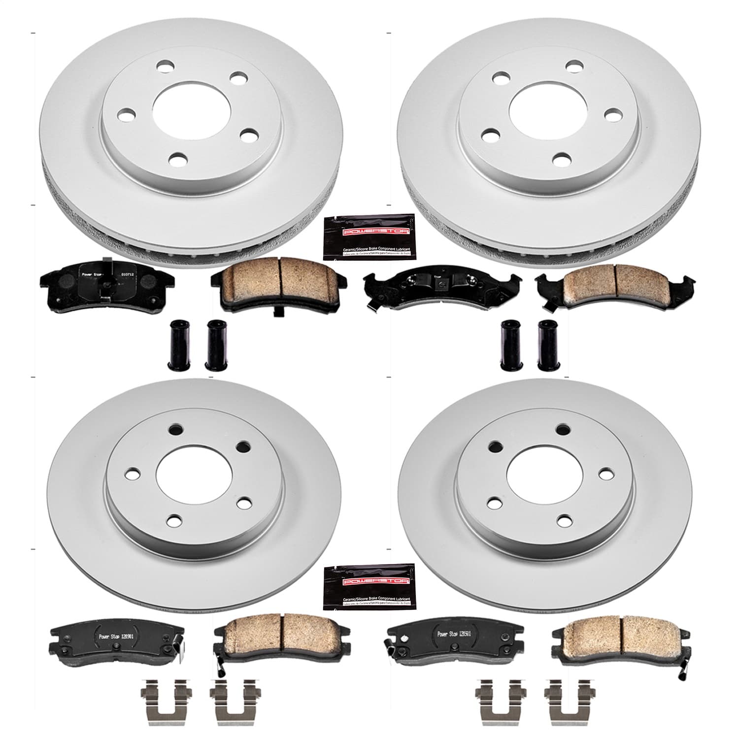 Power Stop - CRK2761 - Front and Rear - Disc Brake Pad and Rotor Kit image 1