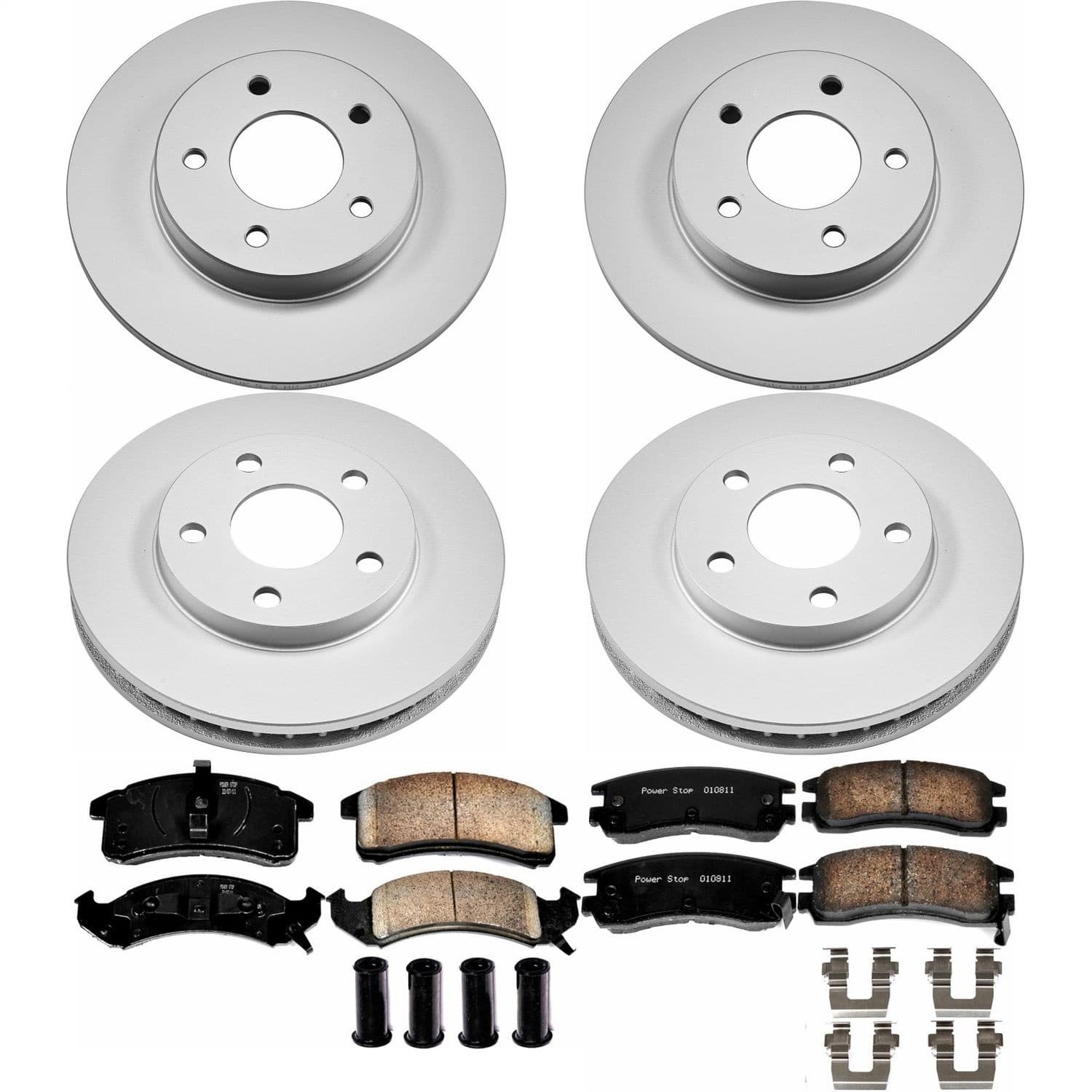 Power Stop - CRK2762 - Front and Rear - Disc Brake Pad and Rotor Kit image 1