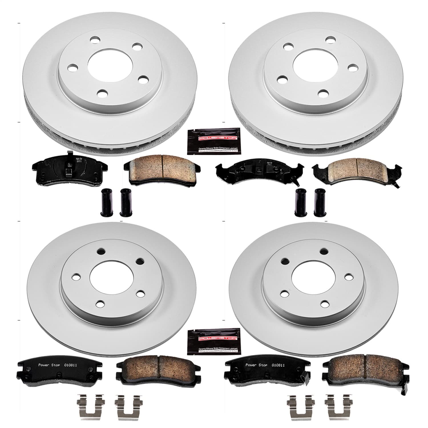 Power Stop - CRK2763 - Front and Rear - Disc Brake Pad and Rotor Kit image 1