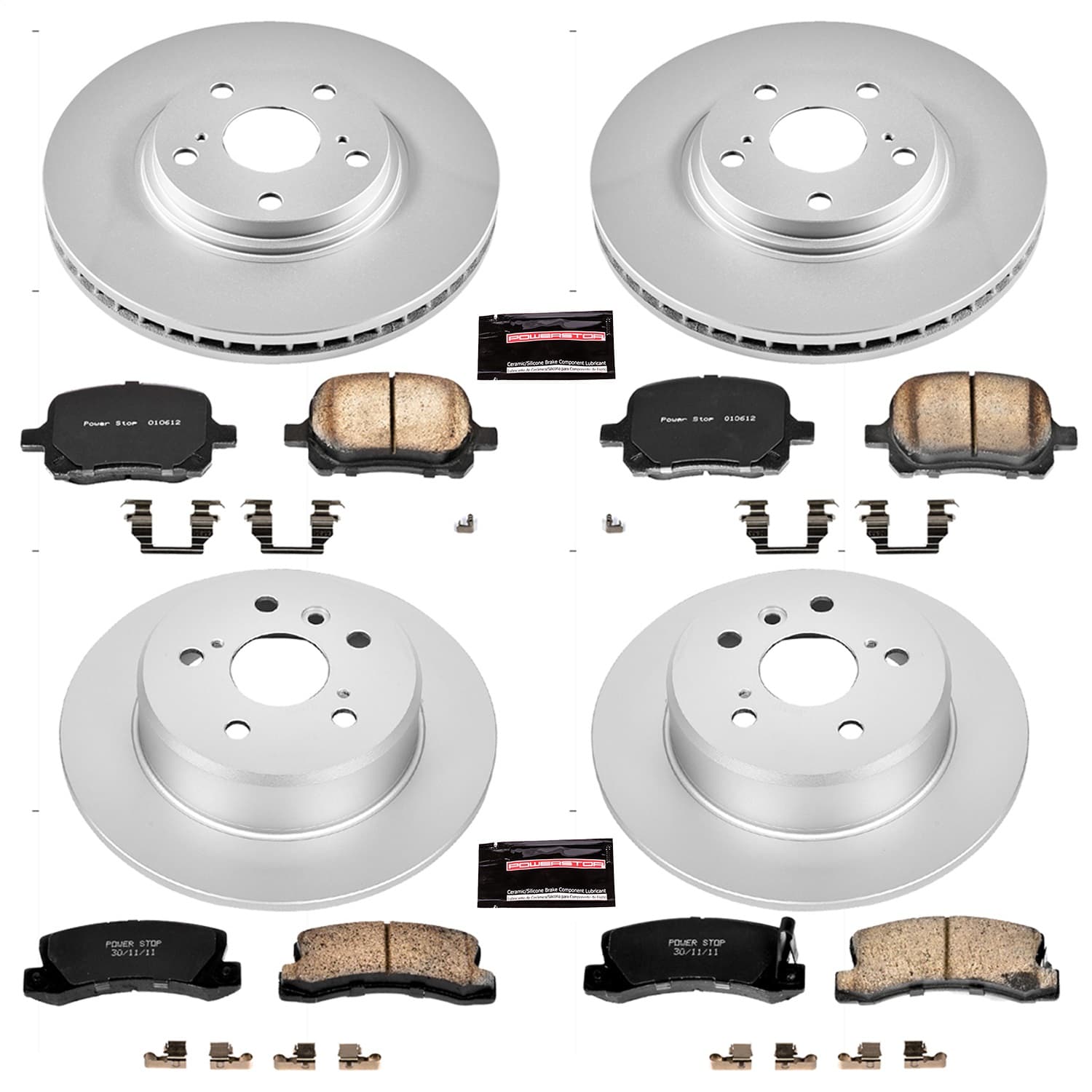 Power Stop - CRK2774 - Front and Rear - Disc Brake Pad and Rotor Kit image 1