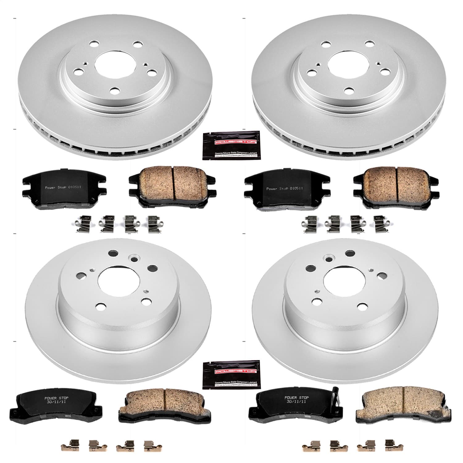 Power Stop - CRK2775 - Front and Rear - Disc Brake Pad and Rotor Kit image 1
