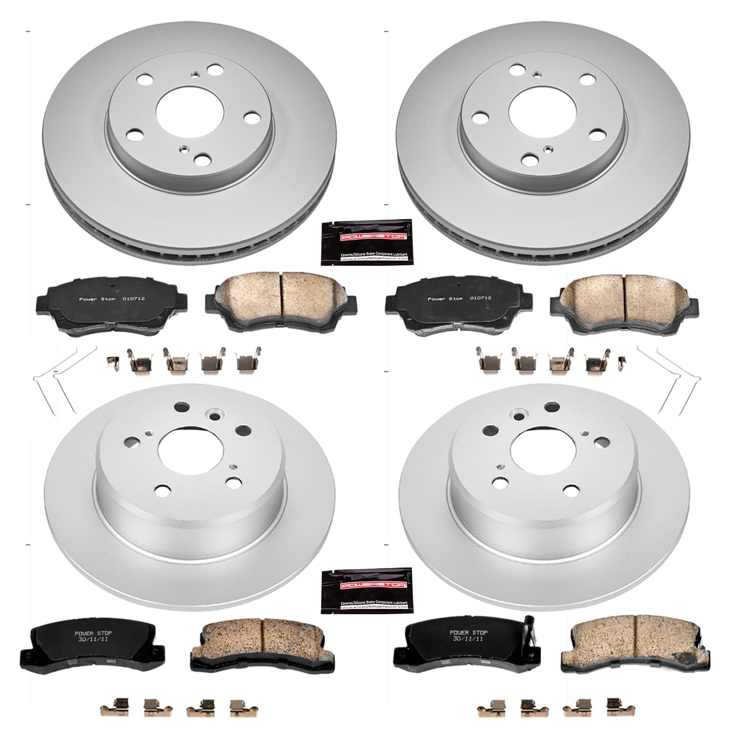 Power Stop - CRK2776 - Front and Rear - Disc Brake Pad and Rotor Kit image 1