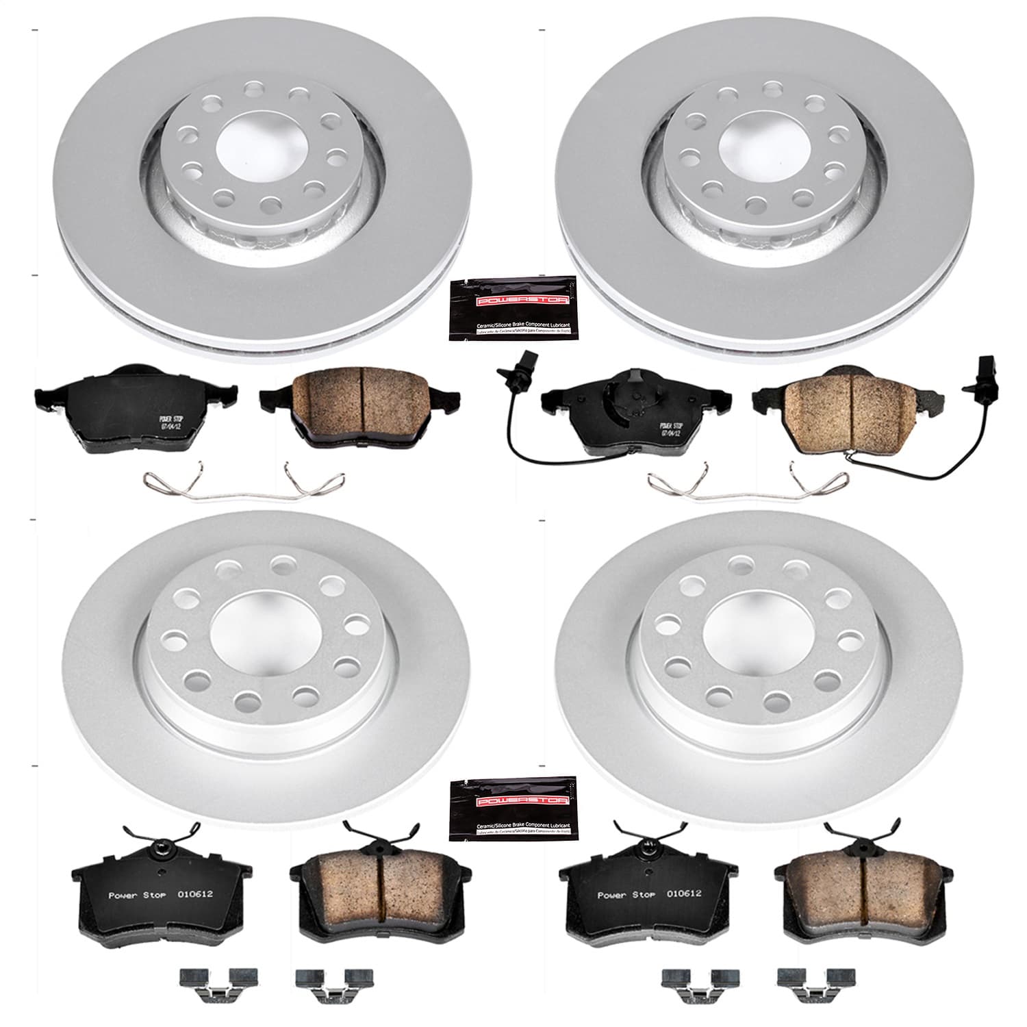 Power Stop - CRK2777 - Front and Rear - Disc Brake Pad and Rotor Kit image 1