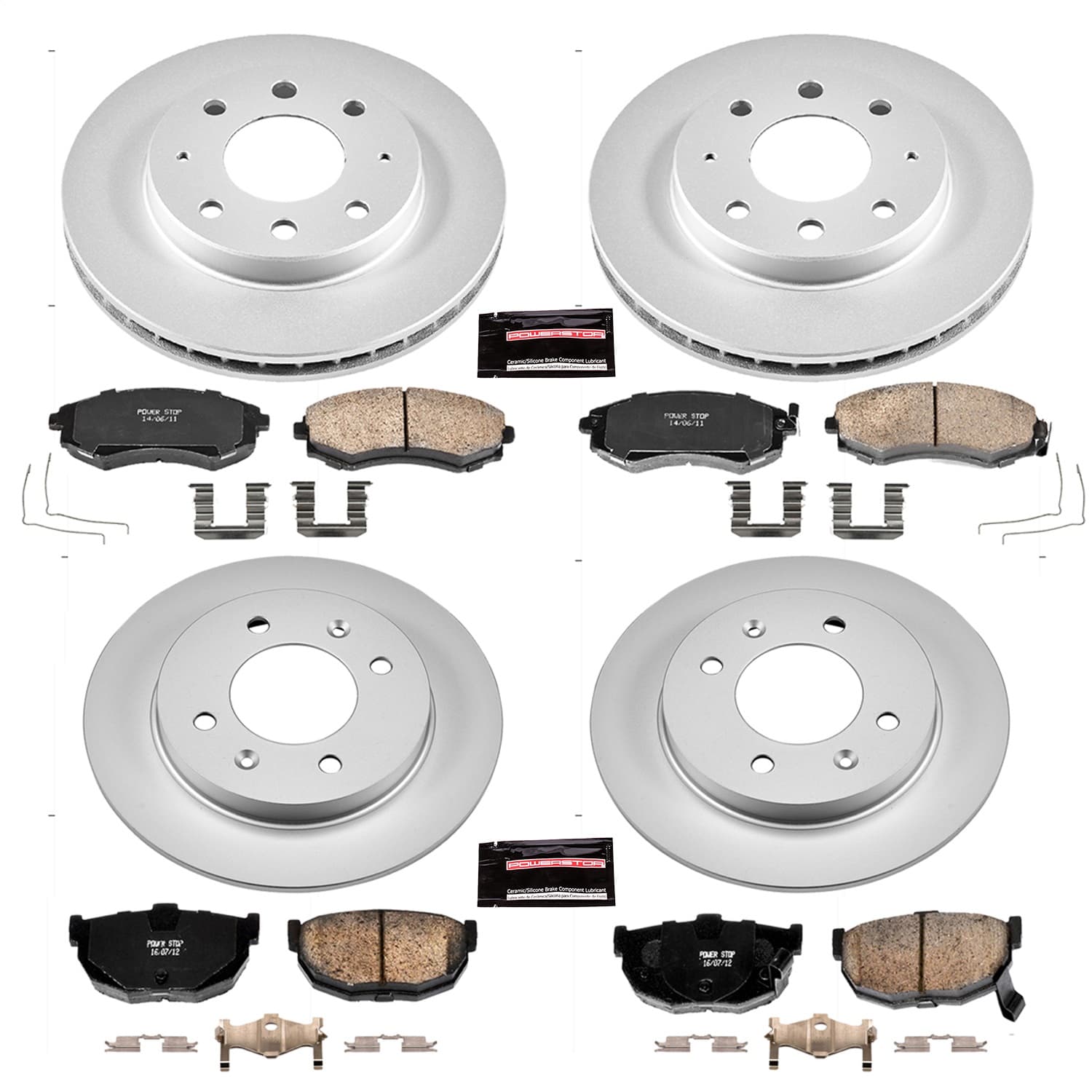 Power Stop - CRK2778 - Front and Rear - Disc Brake Pad and Rotor Kit image 1