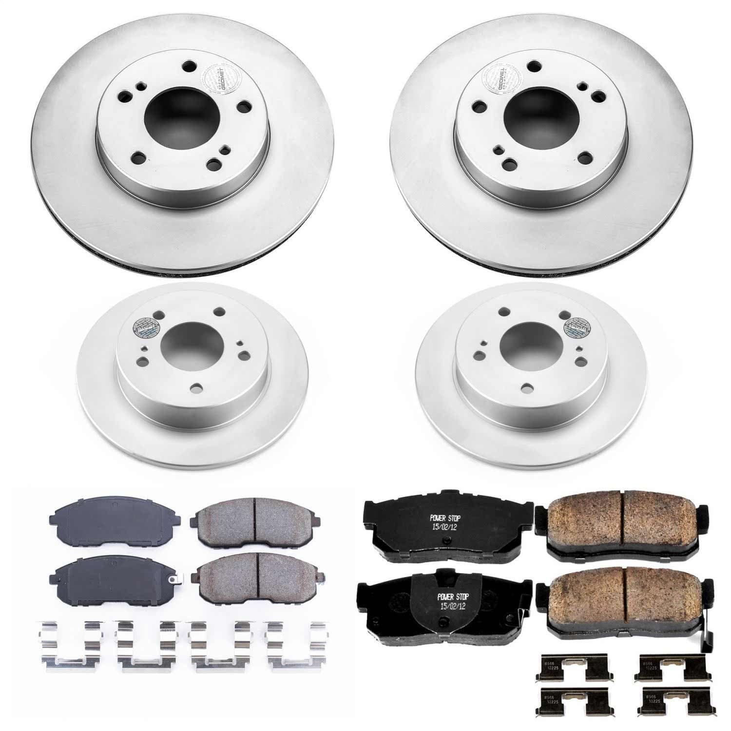 Power Stop - CRK2780 - Front and Rear - Disc Brake Pad and Rotor Kit image 1