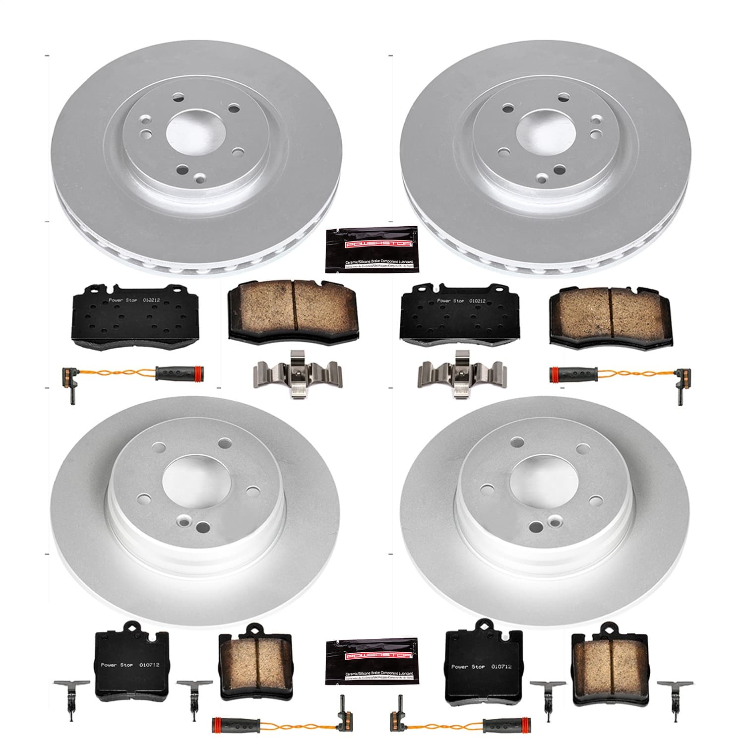 Power Stop - CRK2791 - Front and Rear - Disc Brake Pad and Rotor Kit image 1