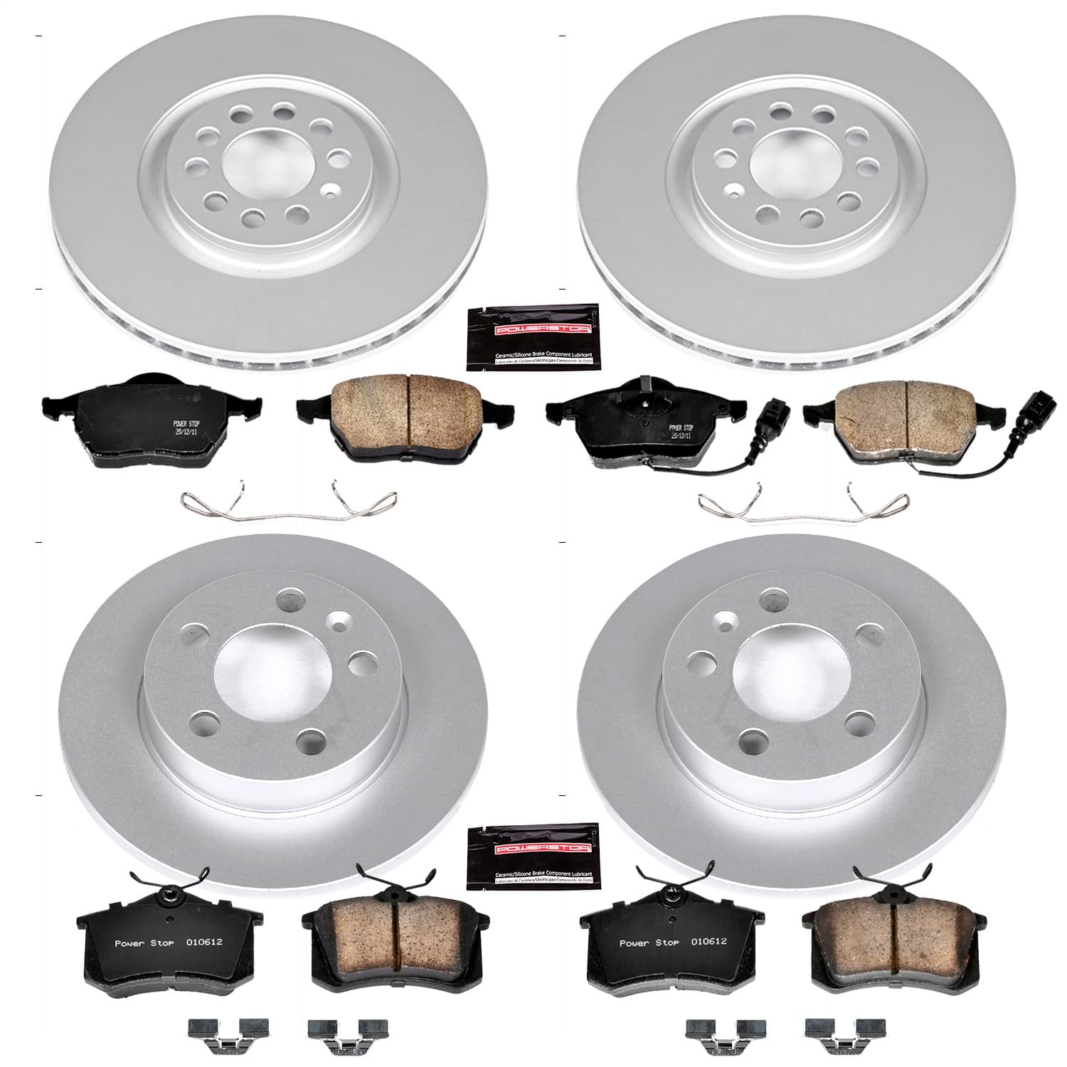 Power Stop - CRK2795 - Front and Rear - Disc Brake Pad and Rotor Kit image 1