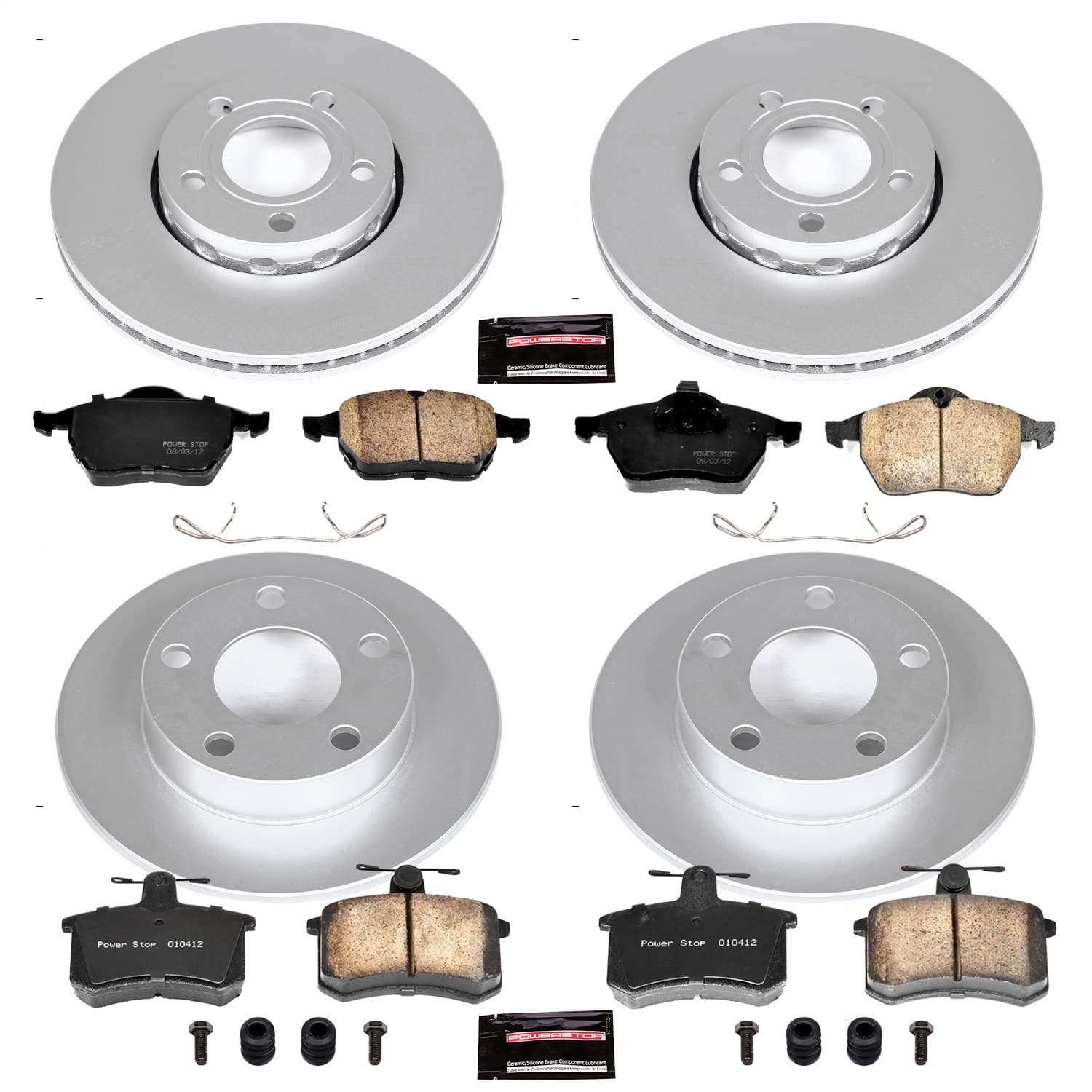Power Stop - CRK2799 - Front and Rear - Disc Brake Pad and Rotor Kit image 1