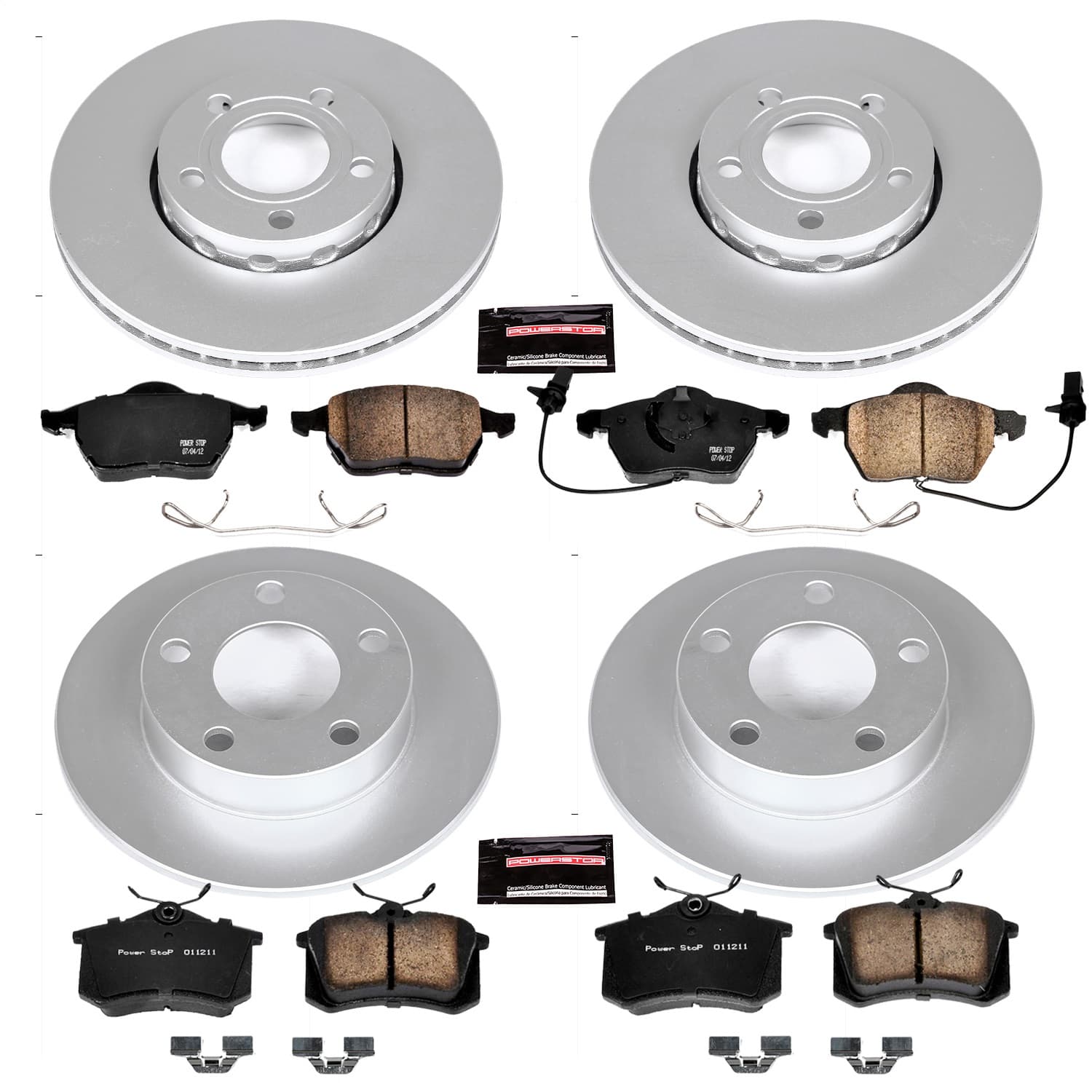 Power Stop - CRK2800 - Front and Rear - Disc Brake Pad and Rotor Kit image 1
