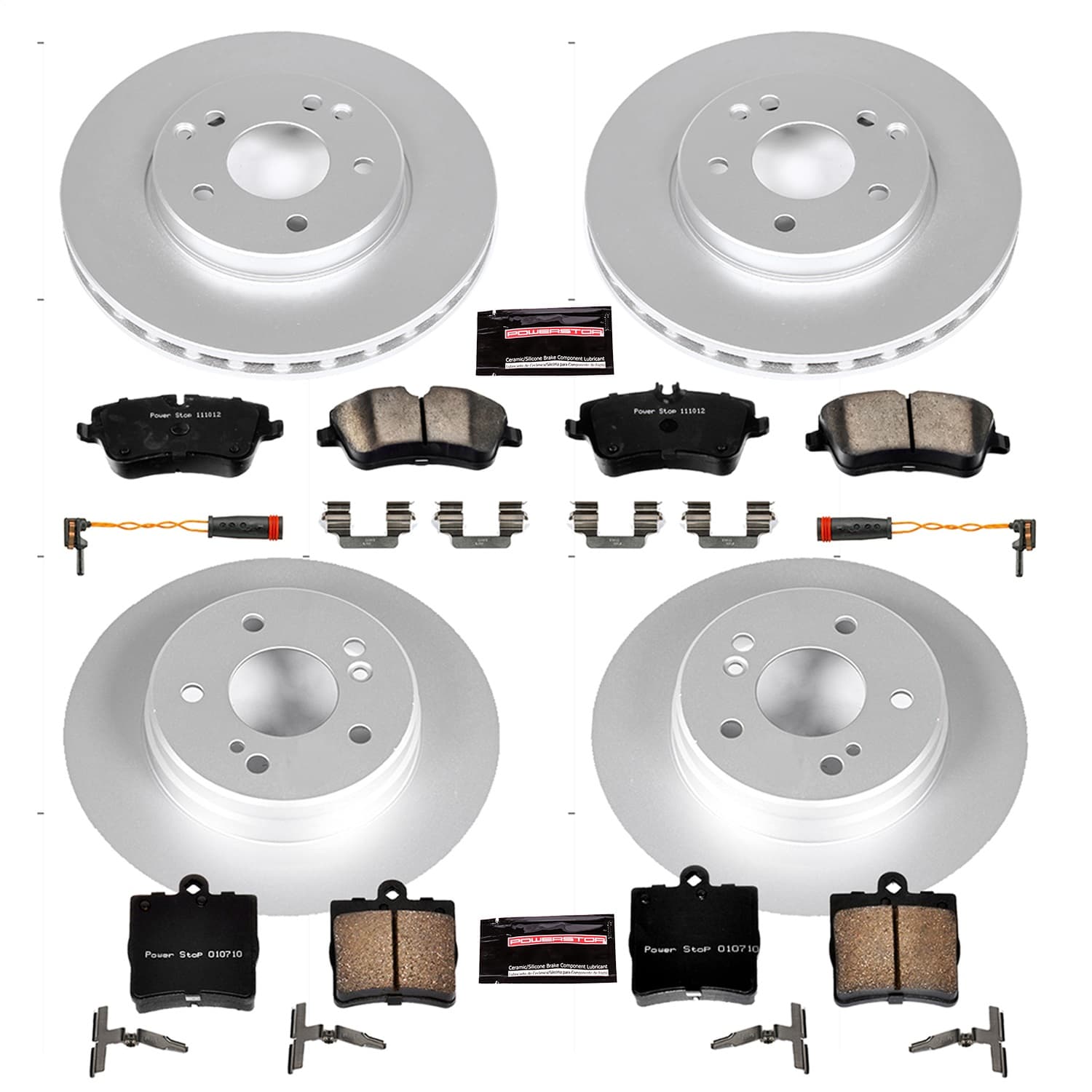 Power Stop - CRK2812 - Front and Rear - Disc Brake Pad and Rotor Kit image 1
