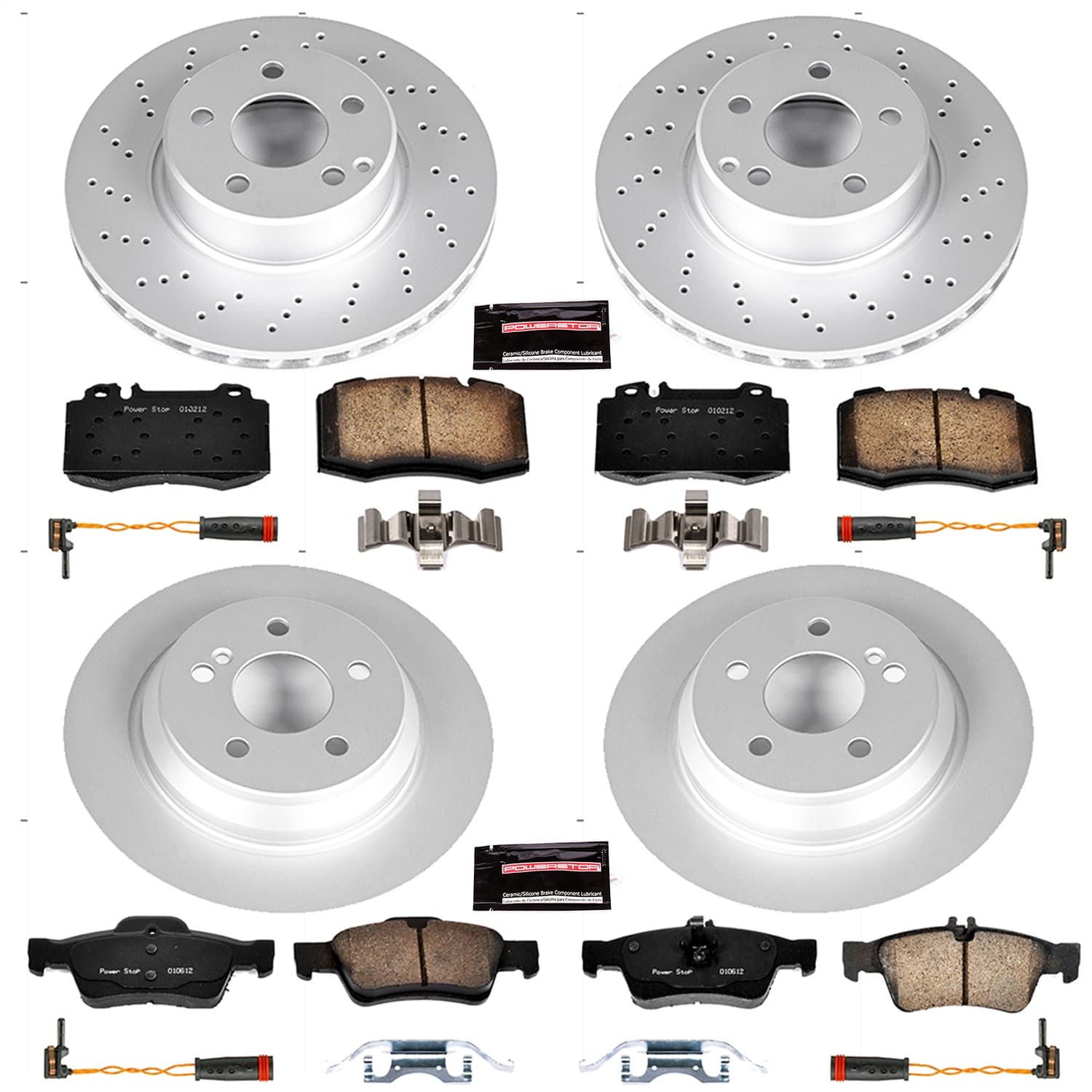 Power Stop - CRK2817 - Front and Rear - Disc Brake Pad and Rotor Kit image 1