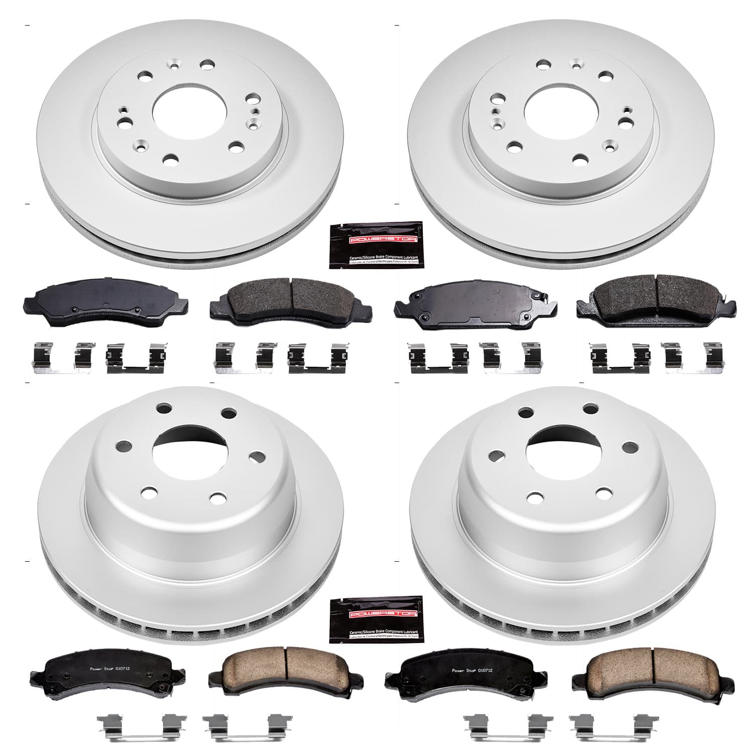 Power Stop - CRK2826 - Front and Rear - Disc Brake Pad and Rotor Kit image 1