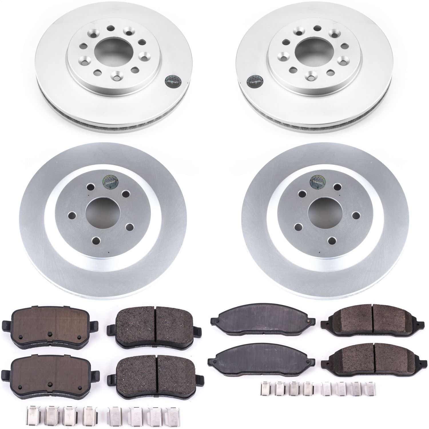 Power Stop - CRK2828 - Front and Rear - Disc Brake Pad and Rotor Kit image 1