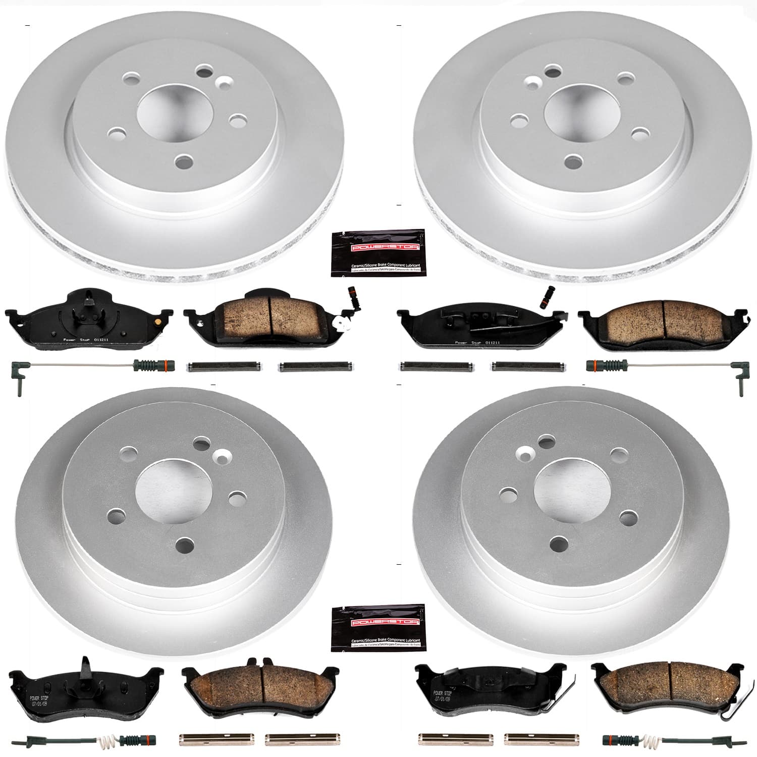 Power Stop - CRK2833 - Front and Rear - Disc Brake Pad and Rotor Kit image 1