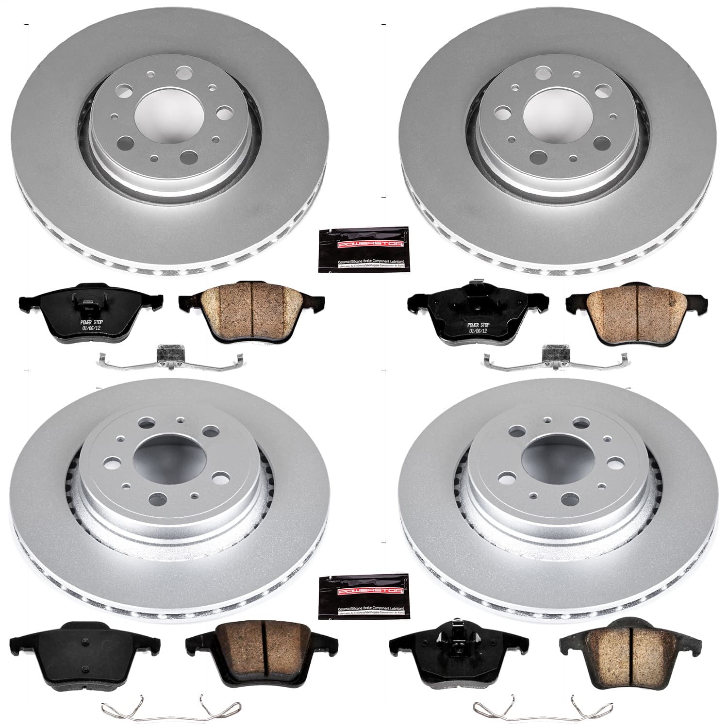 Power Stop - CRK2835 - Front and Rear - Disc Brake Pad and Rotor Kit image 1