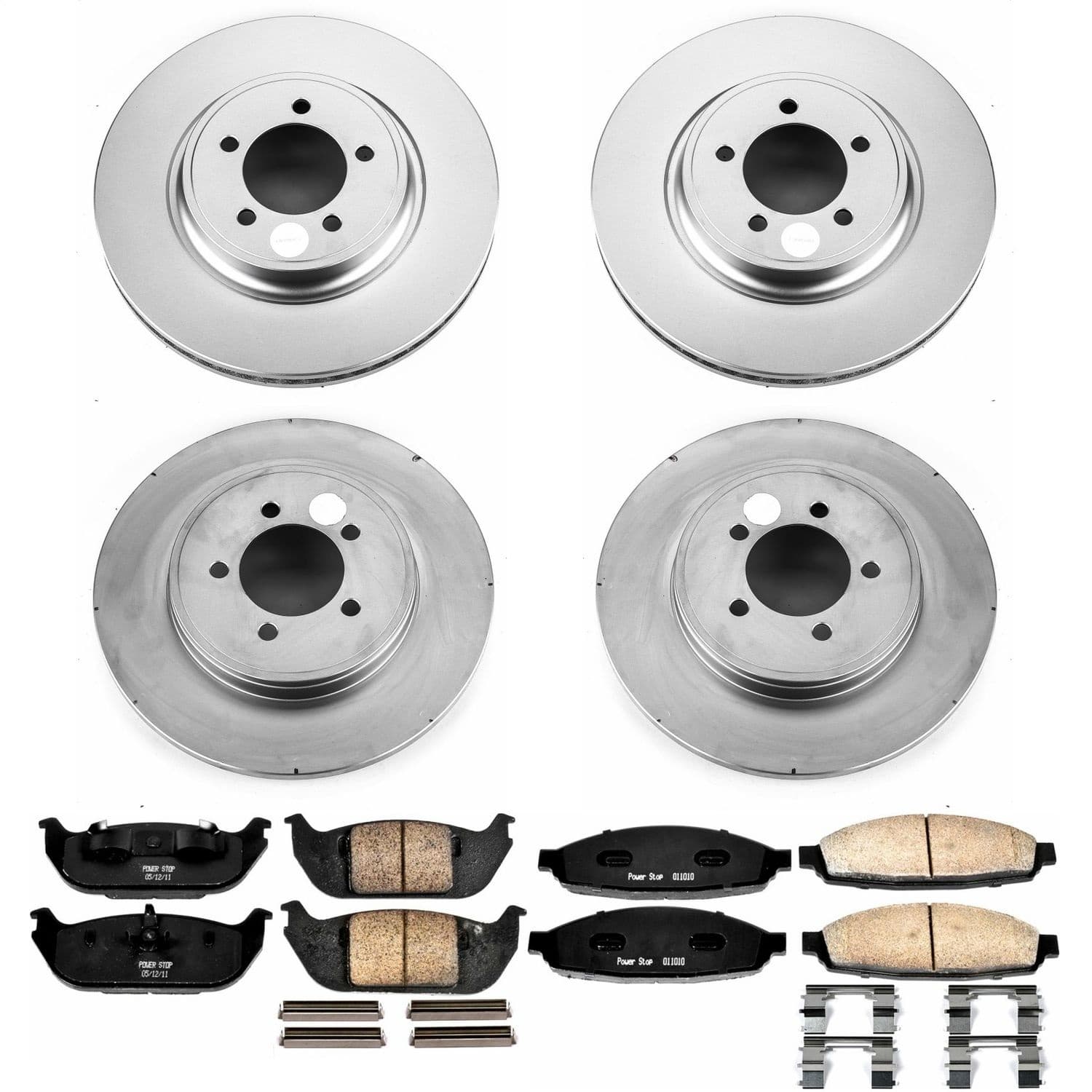 Power Stop - CRK2839 - Front and Rear - Disc Brake Pad and Rotor Kit image 1