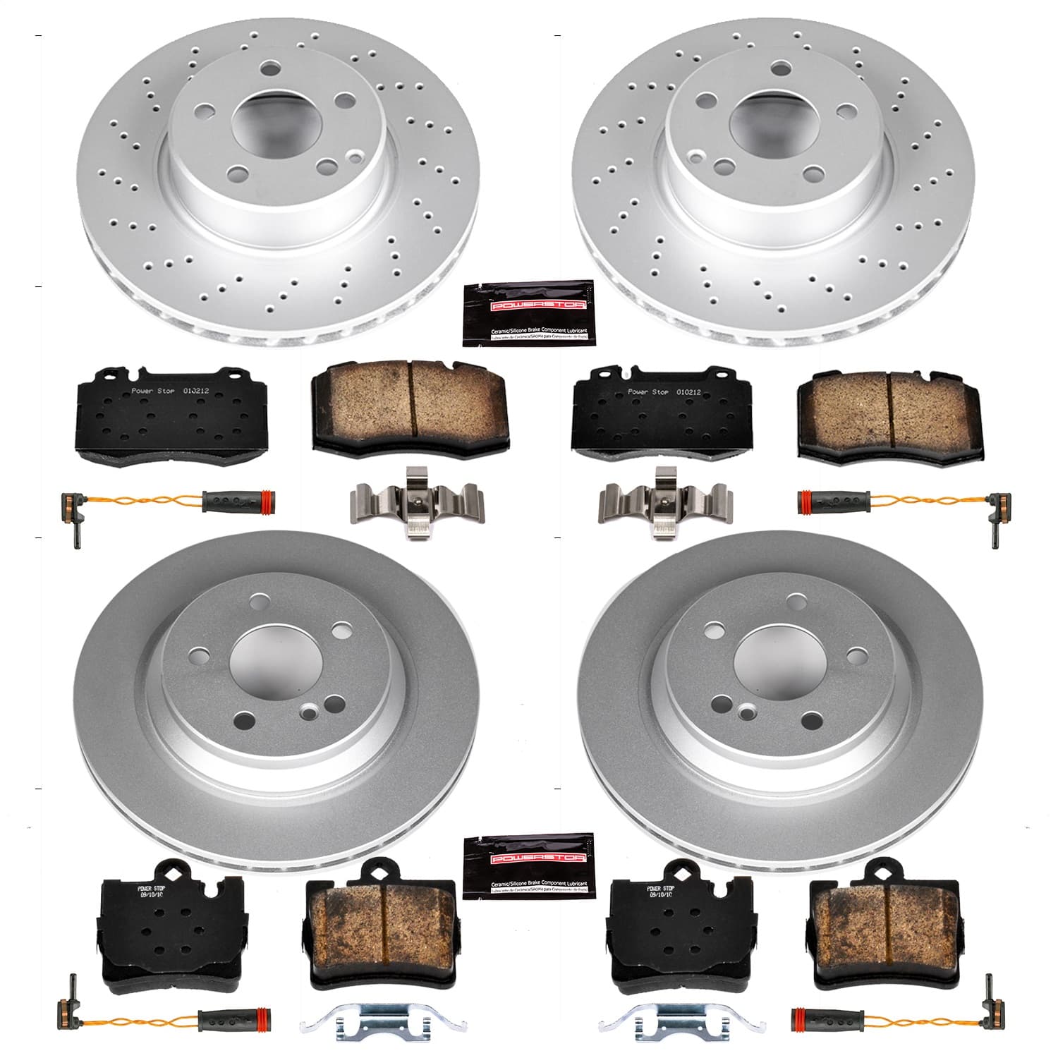 Power Stop - CRK2851 - Front and Rear - Disc Brake Pad and Rotor Kit image 1