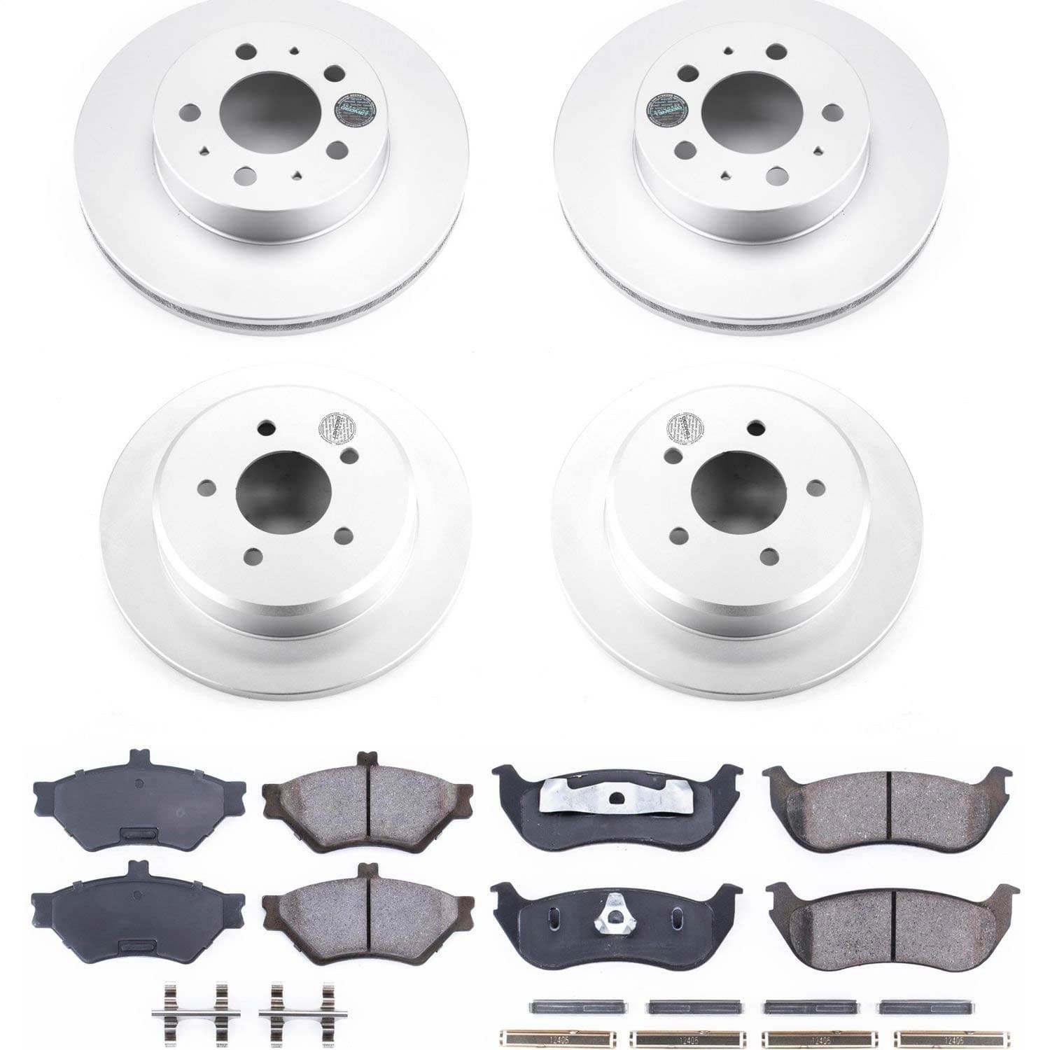 Power Stop - CRK2859 - Front and Rear - Disc Brake Pad and Rotor Kit image 1