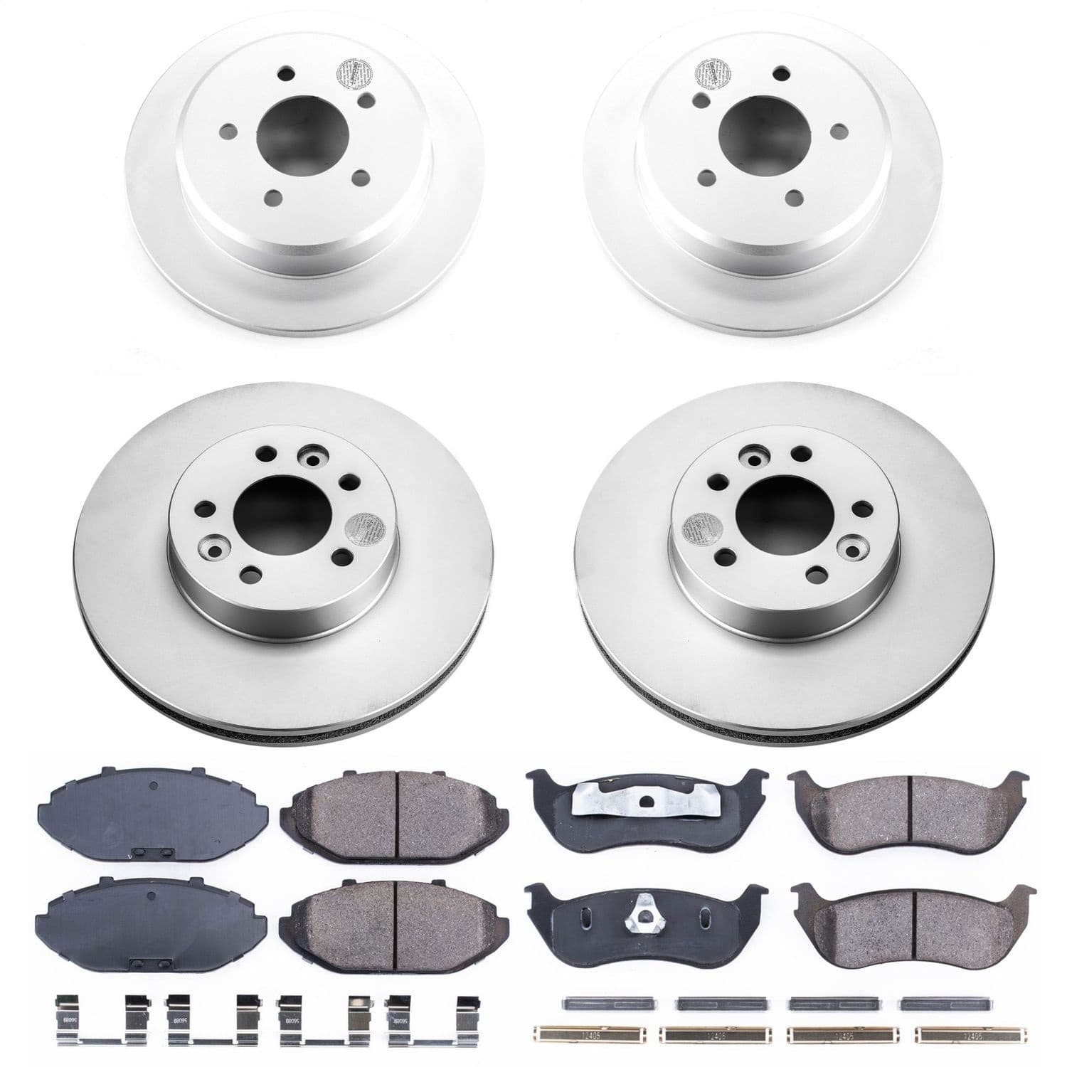 Power Stop - CRK2861 - Front and Rear - Disc Brake Pad and Rotor Kit image 1