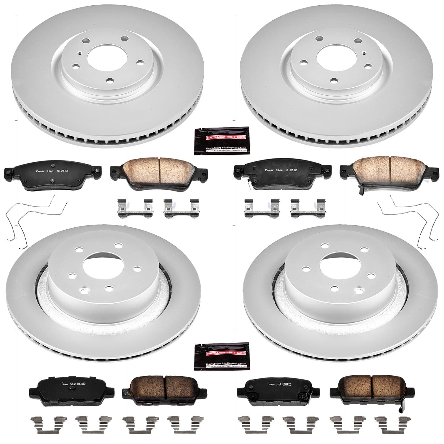 Power Stop - CRK2862 - Front and Rear - Disc Brake Pad and Rotor Kit image 1