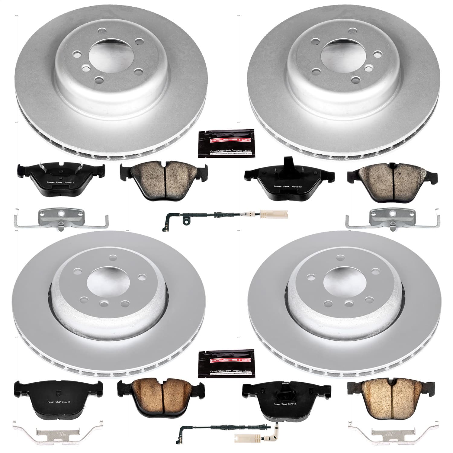 Power Stop - CRK2877 - Front and Rear - Disc Brake Pad and Rotor Kit image 1