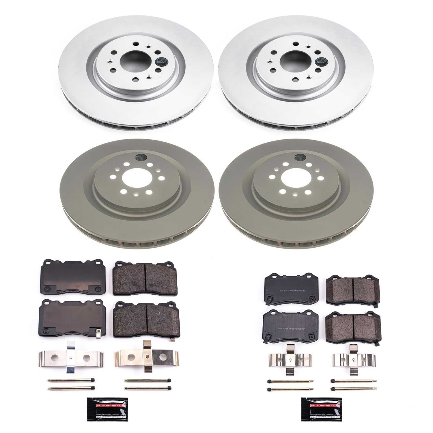Power Stop - CRK2881 - Front and Rear - Disc Brake Pad and Rotor Kit image 1