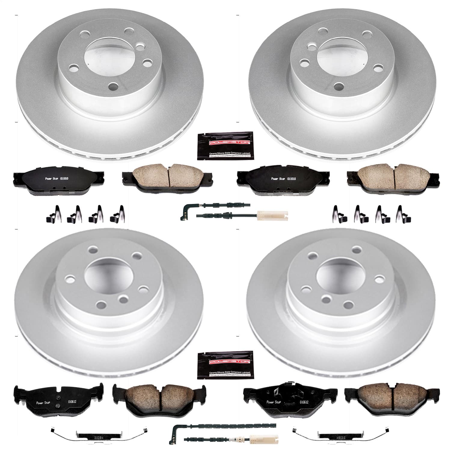 Power Stop - CRK2890 - Front and Rear - Disc Brake Pad and Rotor Kit image 1