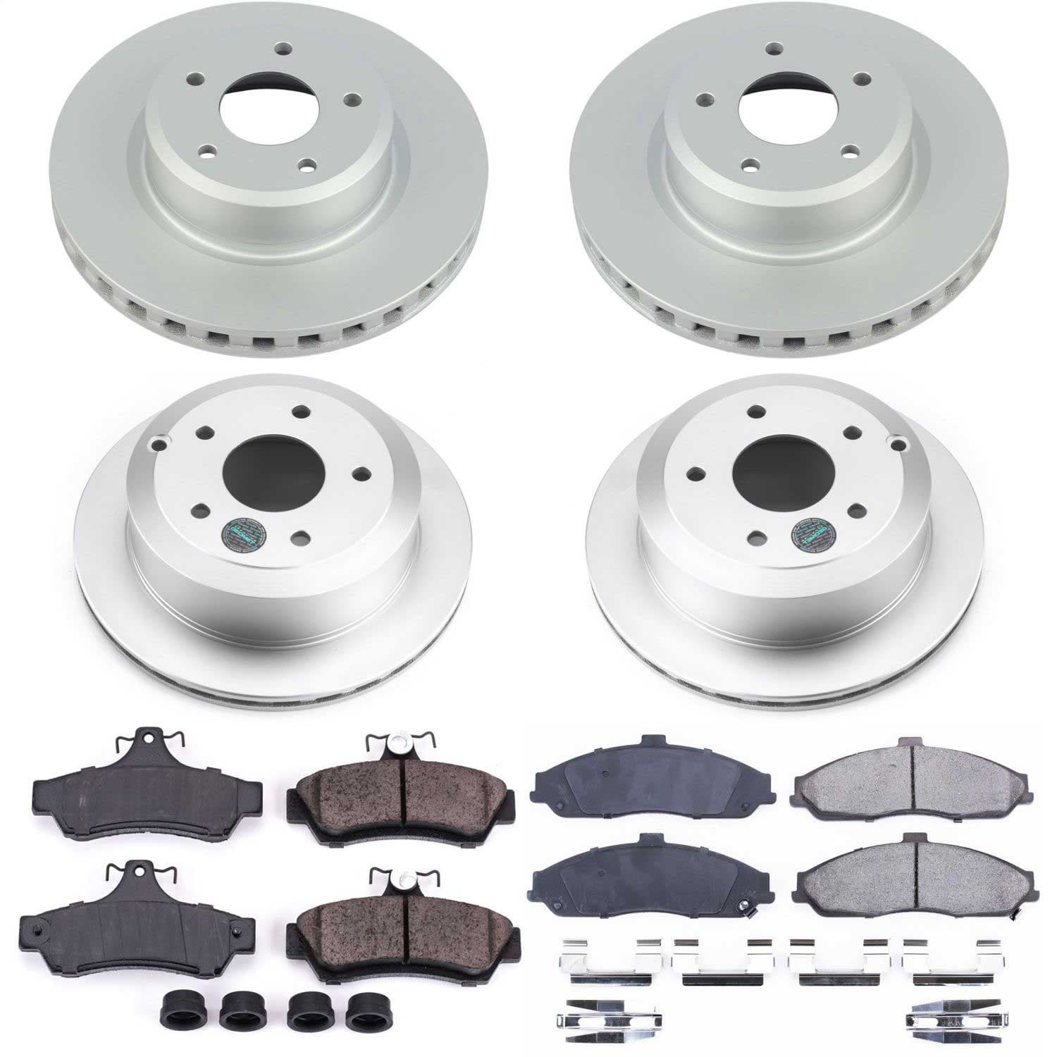 Power Stop - CRK2893 - Front and Rear - Disc Brake Pad and Rotor Kit image 1