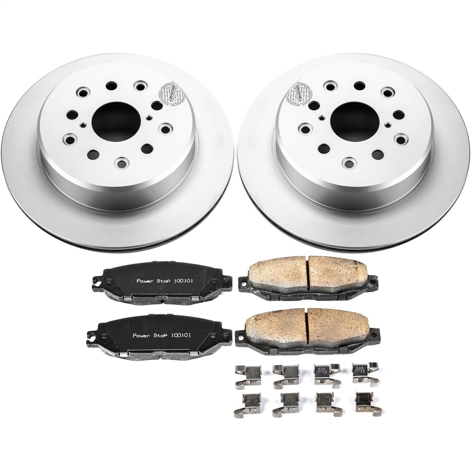 Power Stop - CRK3134 - Rear - Disc Brake Pad and Rotor Kit image 1
