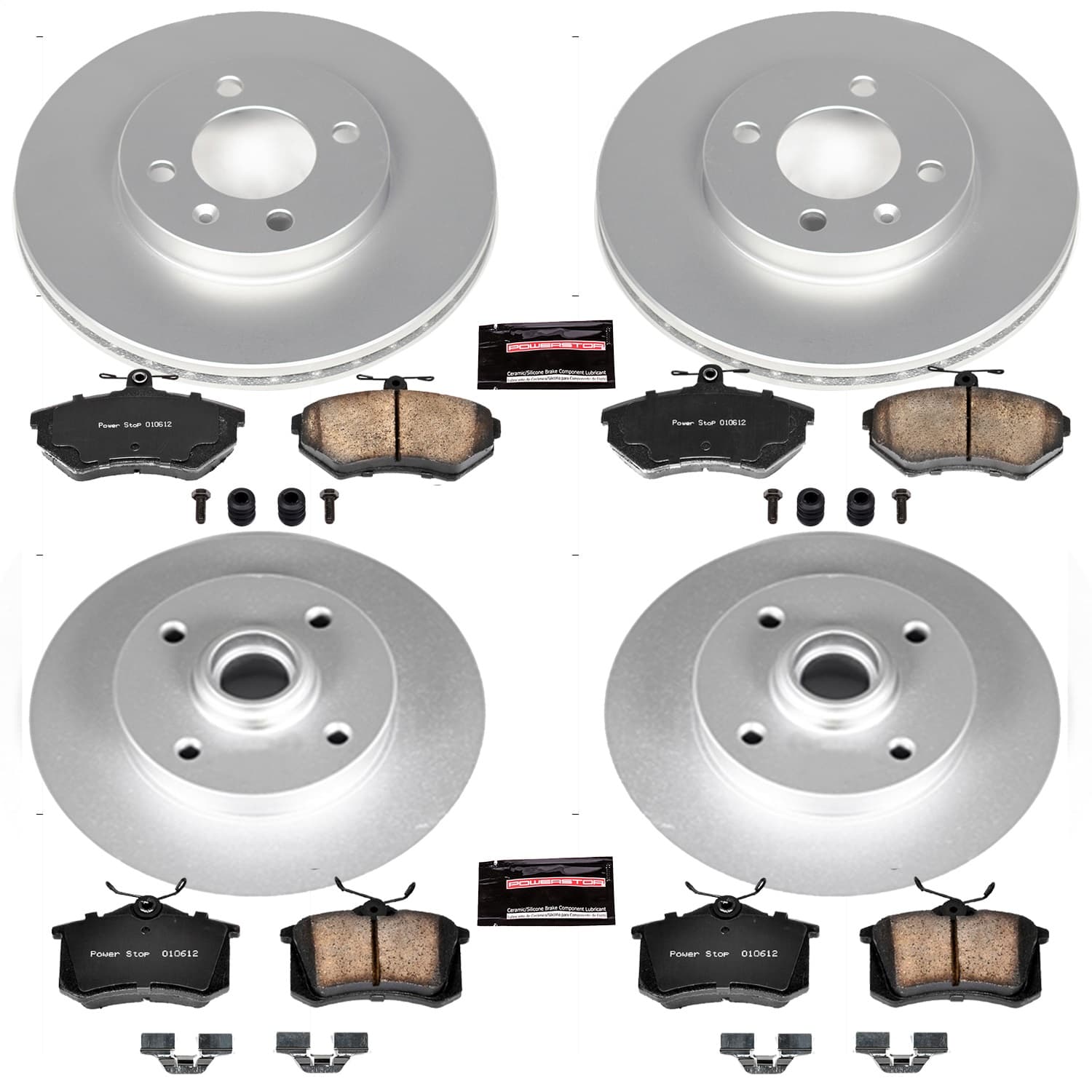Power Stop - CRK375 - Front and Rear - Disc Brake Pad and Rotor Kit image 1