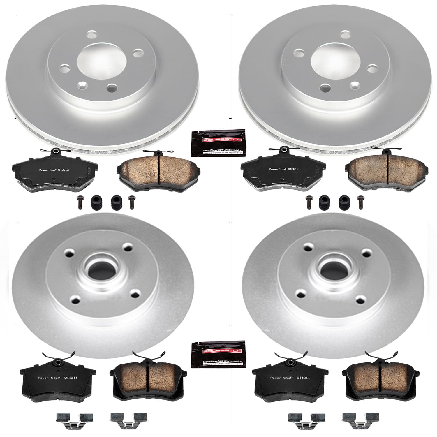 Power Stop - CRK376 - Front and Rear - Disc Brake Pad and Rotor Kit image 1