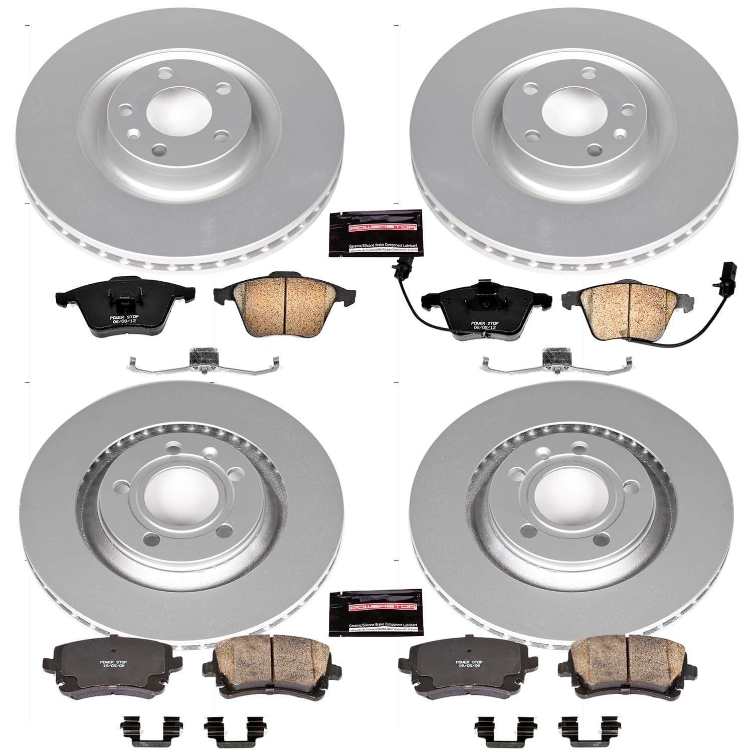 Power Stop - CRK4010 - Front and Rear - Disc Brake Pad and Rotor Kit image 1