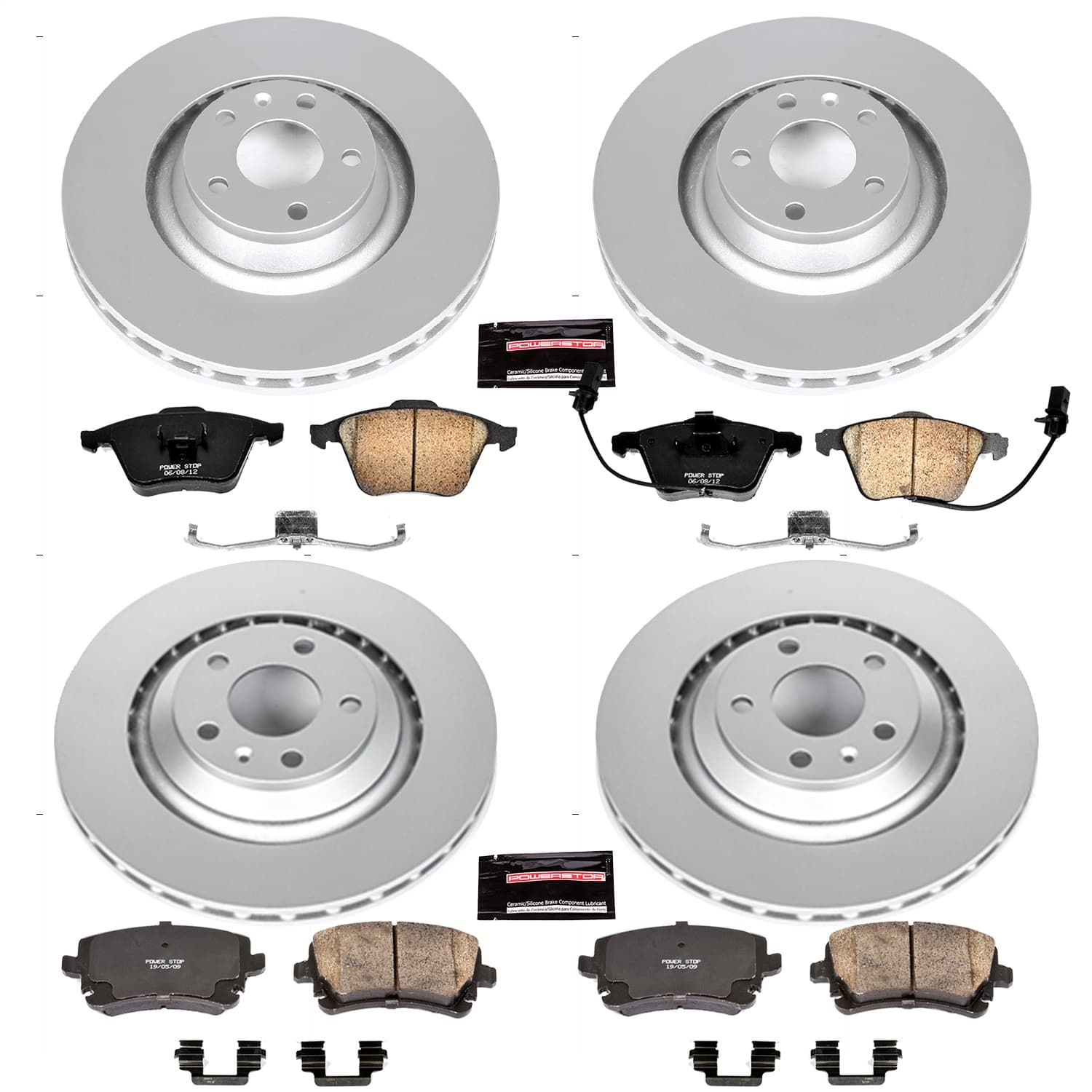 Power Stop - CRK4013 - Front and Rear - Disc Brake Pad and Rotor Kit image 1