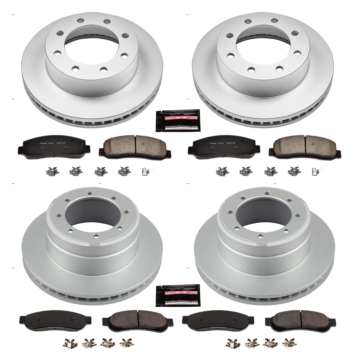 Power Stop - CRK4033 - Front and Rear - Disc Brake Pad and Rotor Kit image 1