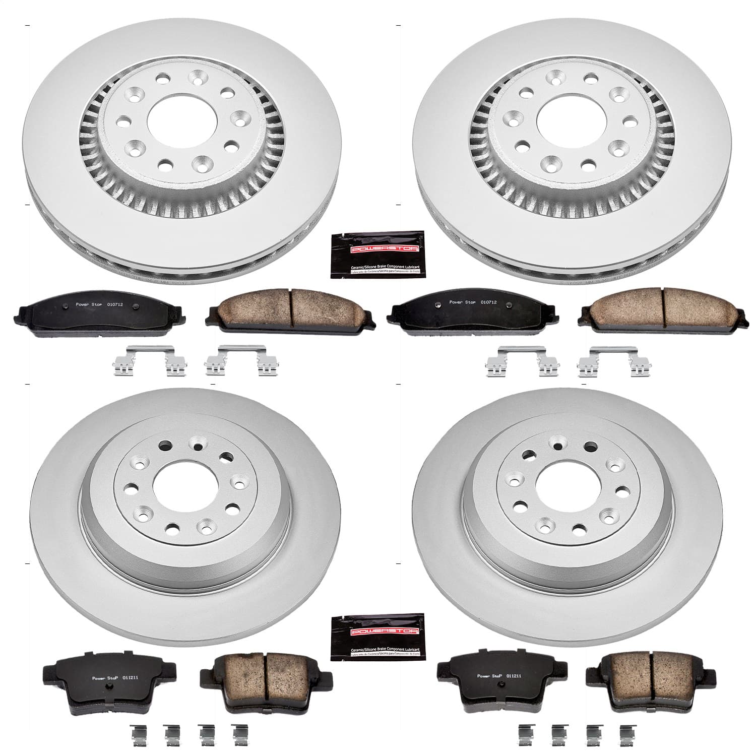 Power Stop - CRK4039 - Front and Rear - Disc Brake Pad and Rotor Kit image 1